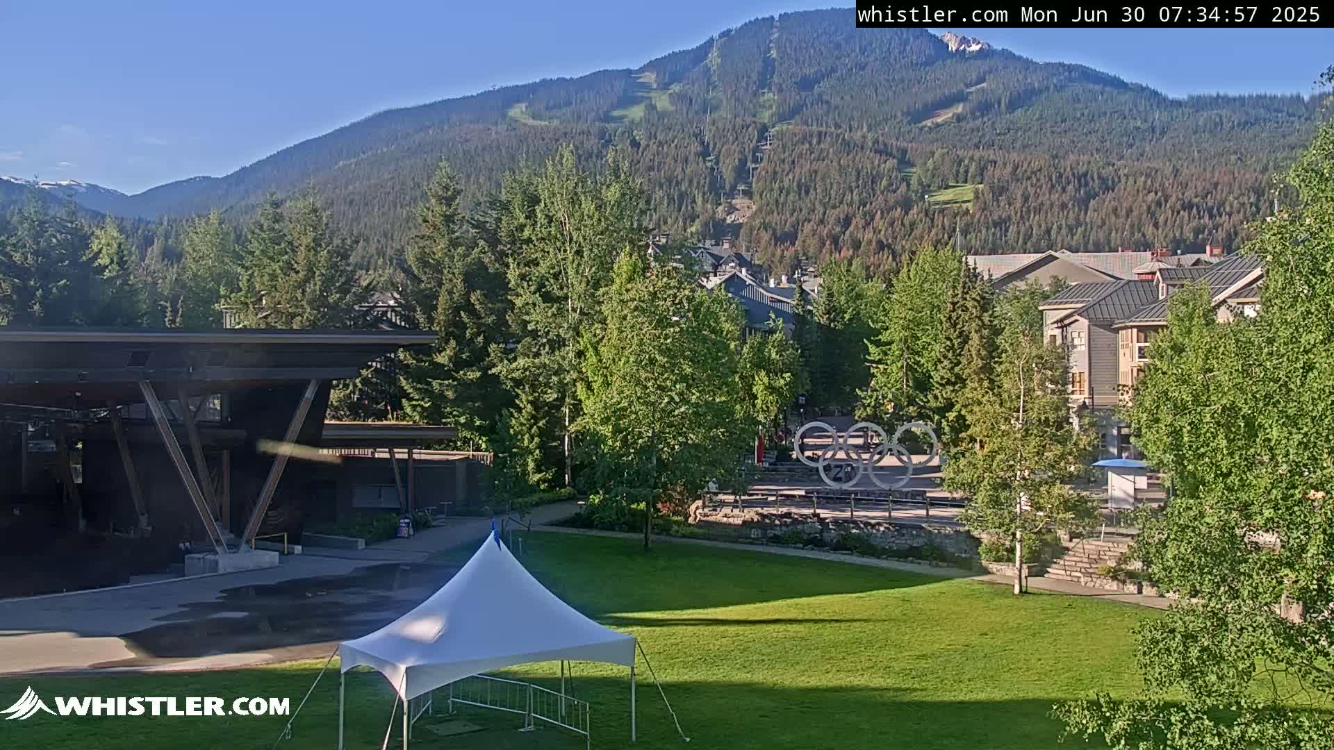 Whistler Downtown &  Olympic Plaza Live Cam - Whistler,  Squamish-Lillooet, Sea to Sky Country, Bristish Columbia, Canada