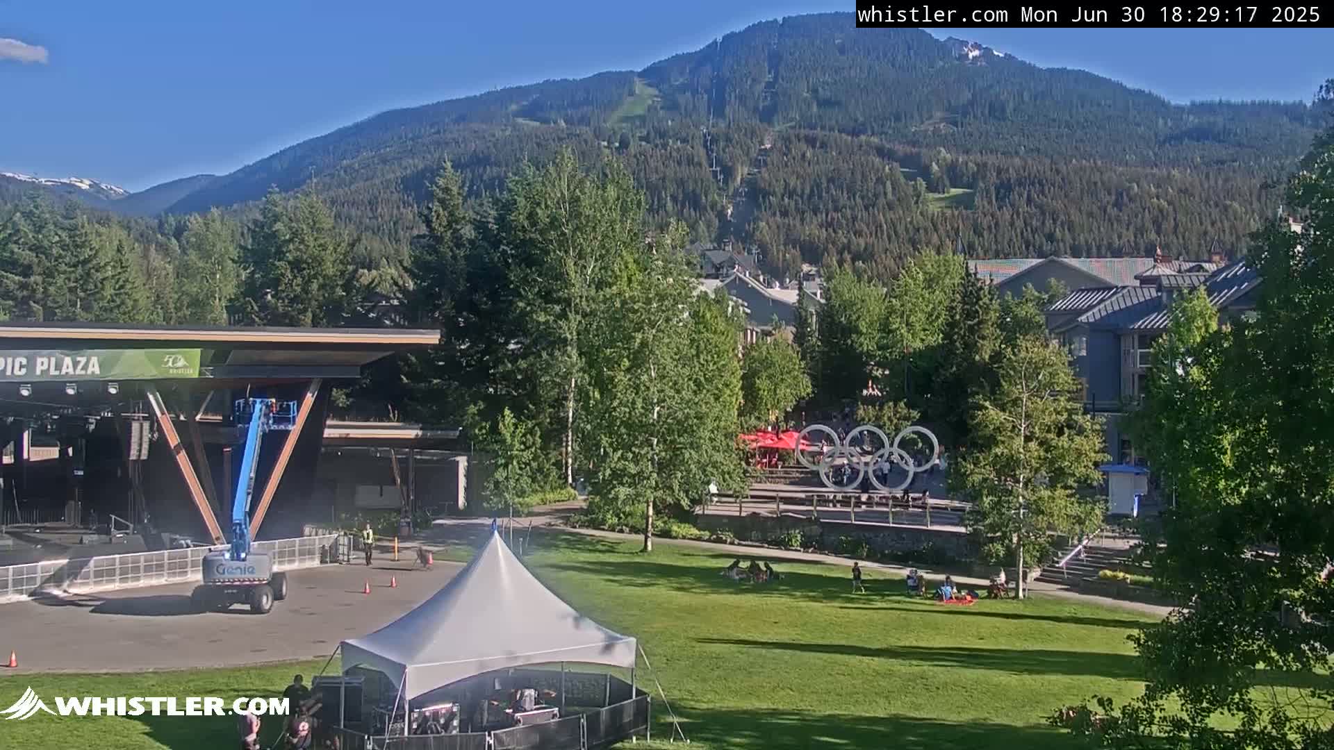 Whistler Downtown &  Olympic Plaza Live Cam - Whistler,  Squamish-Lillooet, Sea to Sky Country, Bristish Columbia, Canada
