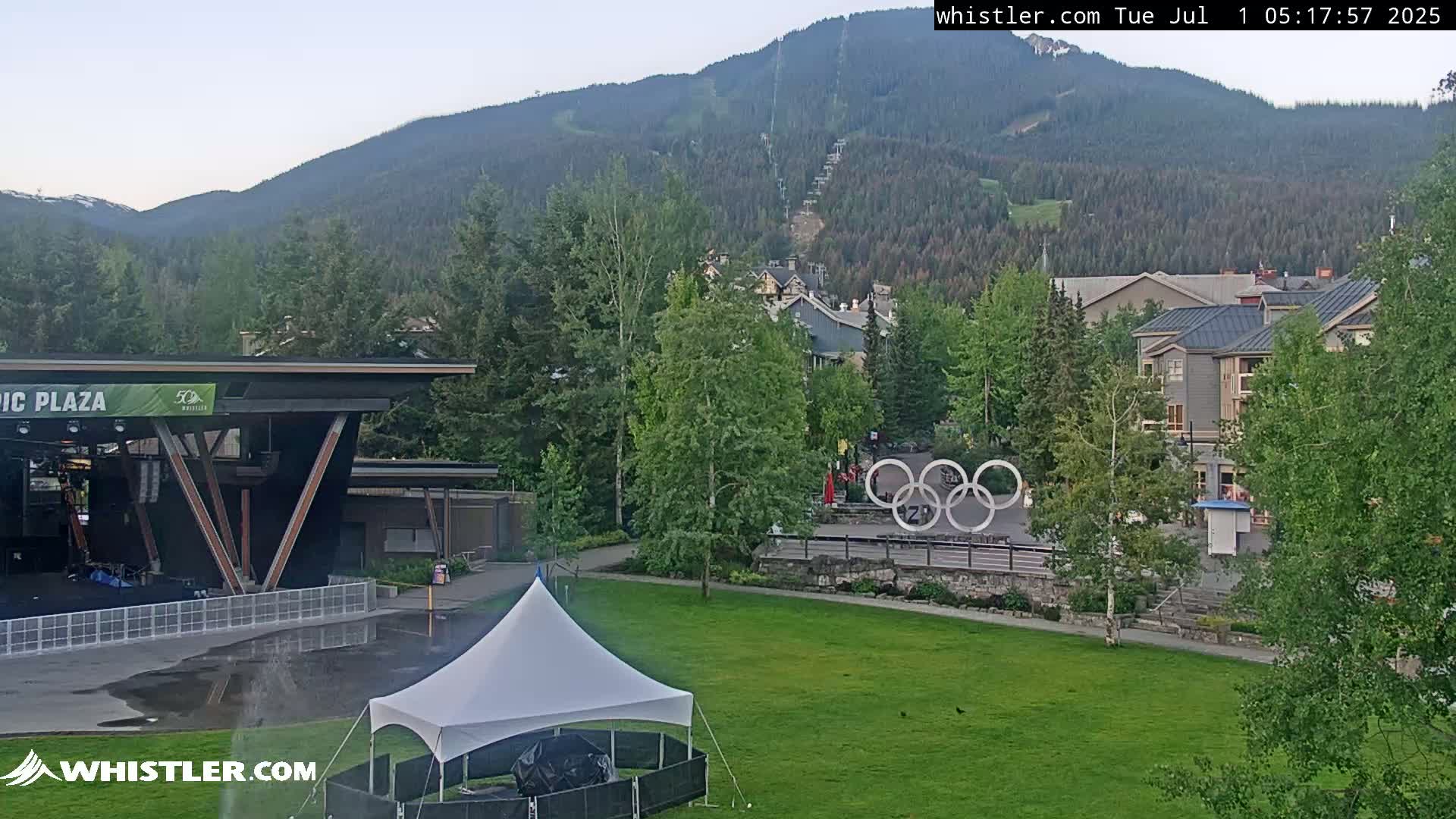 Whistler Downtown &  Olympic Plaza Live Cam - Whistler,  Squamish-Lillooet, Sea to Sky Country, Bristish Columbia, Canada