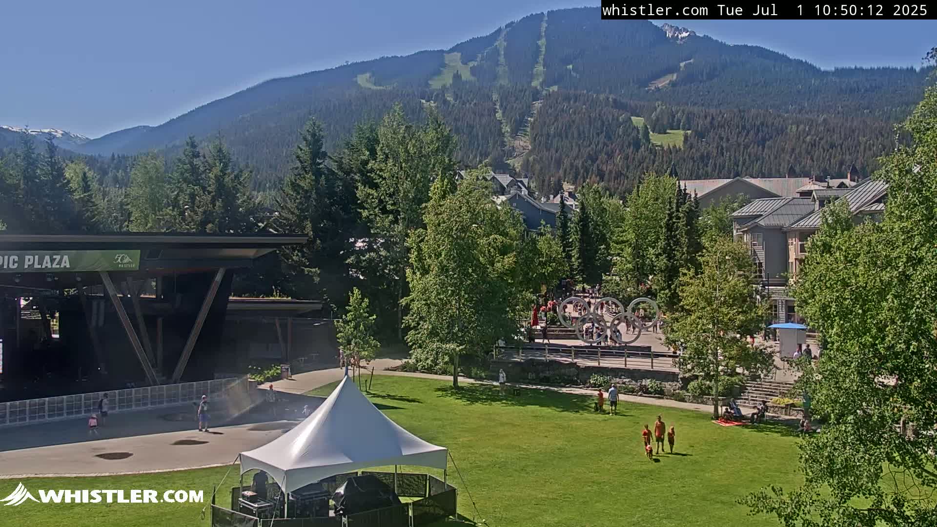 Whistler Downtown &  Olympic Plaza Live Cam - Whistler,  Squamish-Lillooet, Sea to Sky Country, Bristish Columbia, Canada