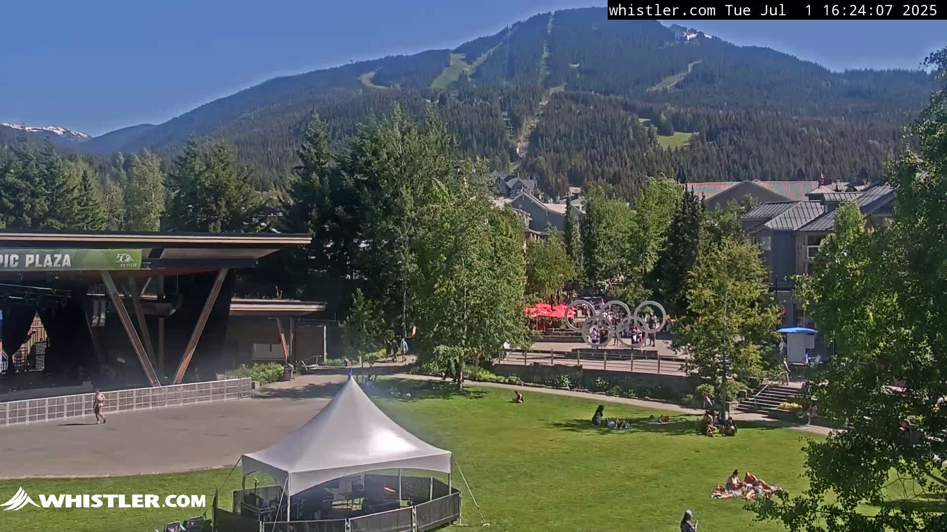 Whistler Downtown &  Olympic Plaza Live Cam - Whistler,  Squamish-Lillooet, Sea to Sky Country, Bristish Columbia, Canada