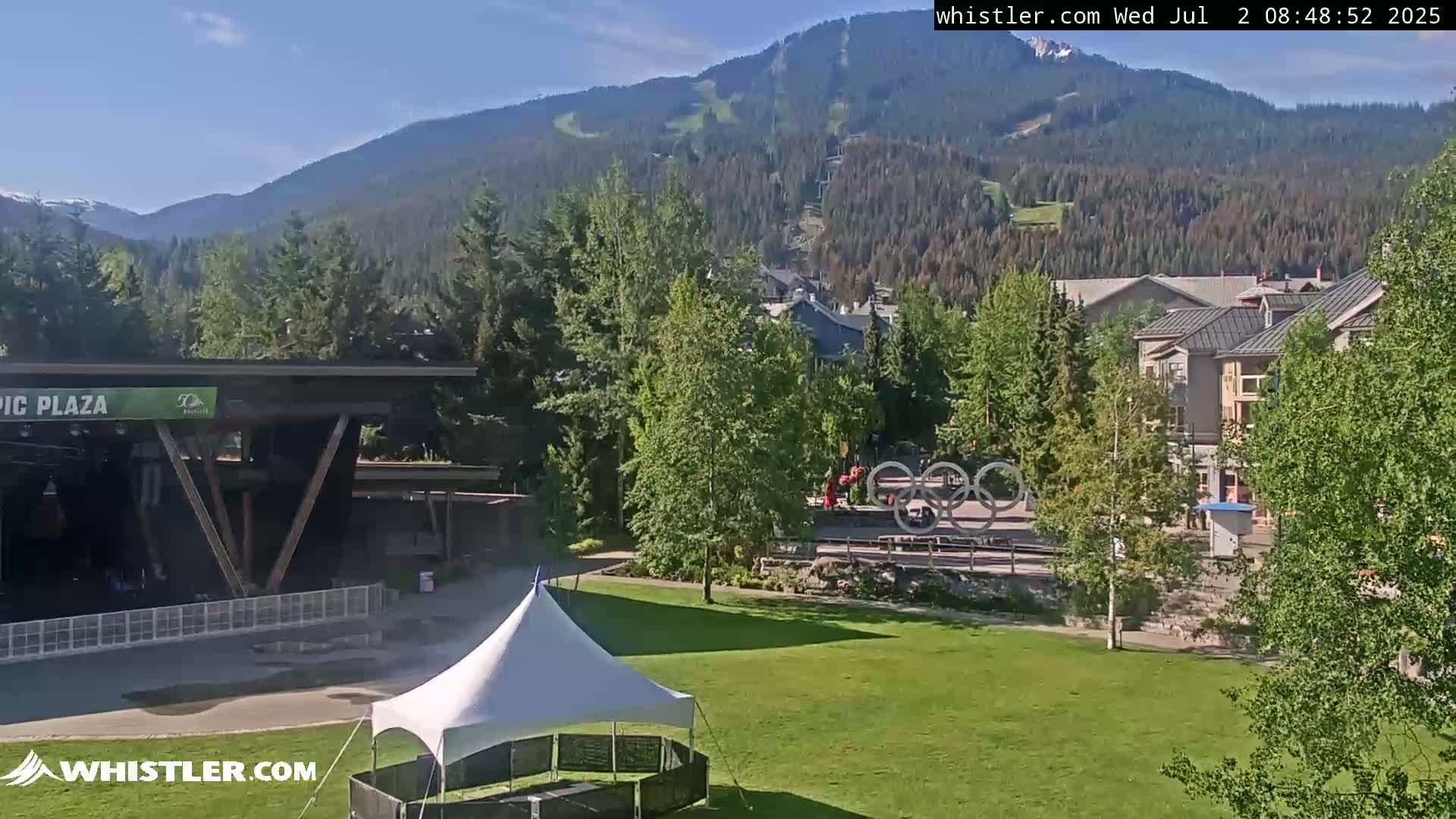 Whistler Downtown &  Olympic Plaza Live Cam - Whistler,  Squamish-Lillooet, Sea to Sky Country, Bristish Columbia, Canada