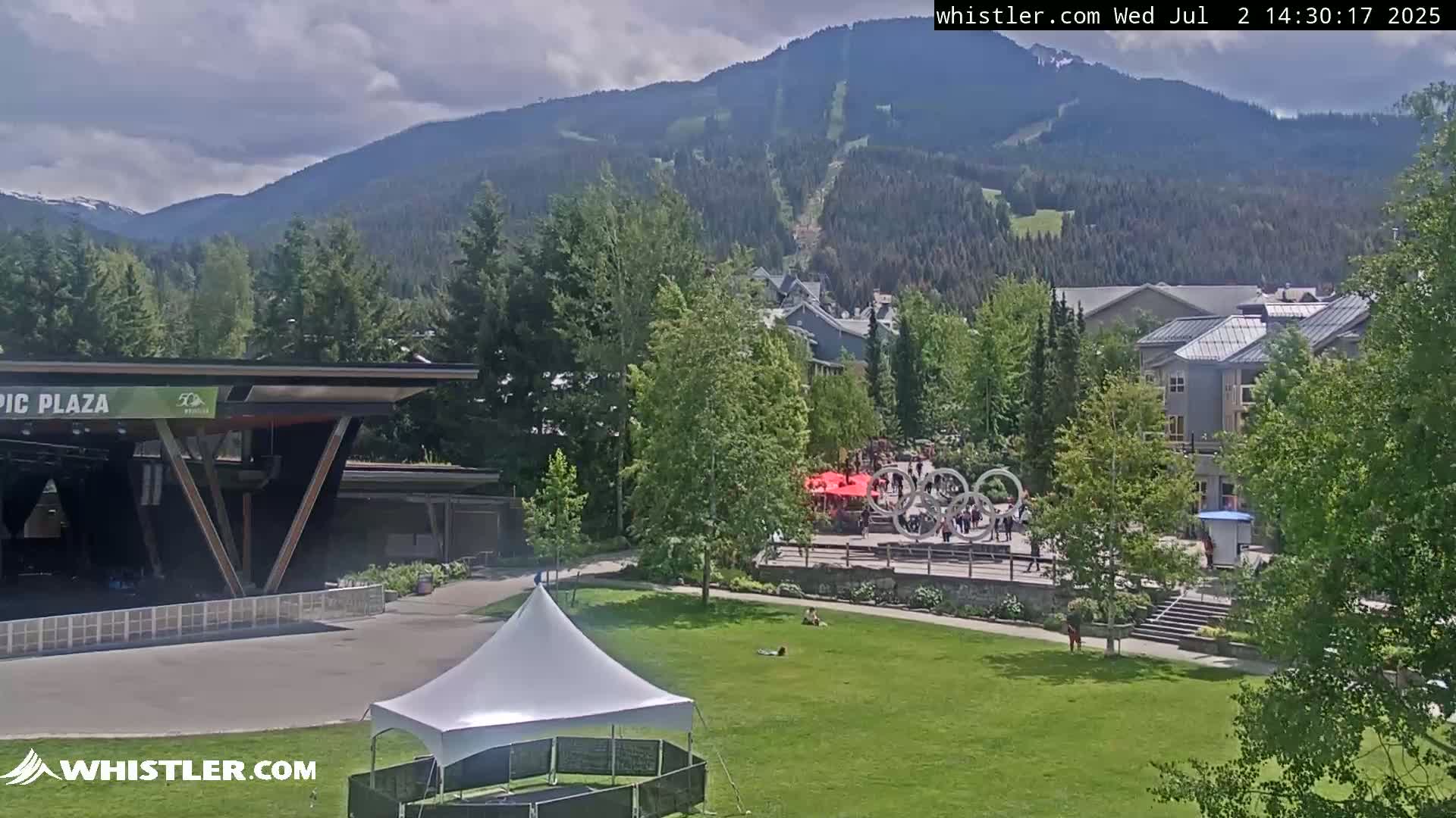 Whistler Downtown &  Olympic Plaza Live Cam - Whistler,  Squamish-Lillooet, Sea to Sky Country, Bristish Columbia, Canada
