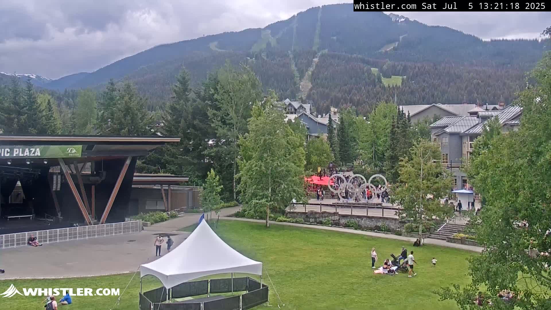 Whistler Downtown &  Olympic Plaza Live Cam - Whistler,  Squamish-Lillooet, Sea to Sky Country, Bristish Columbia, Canada