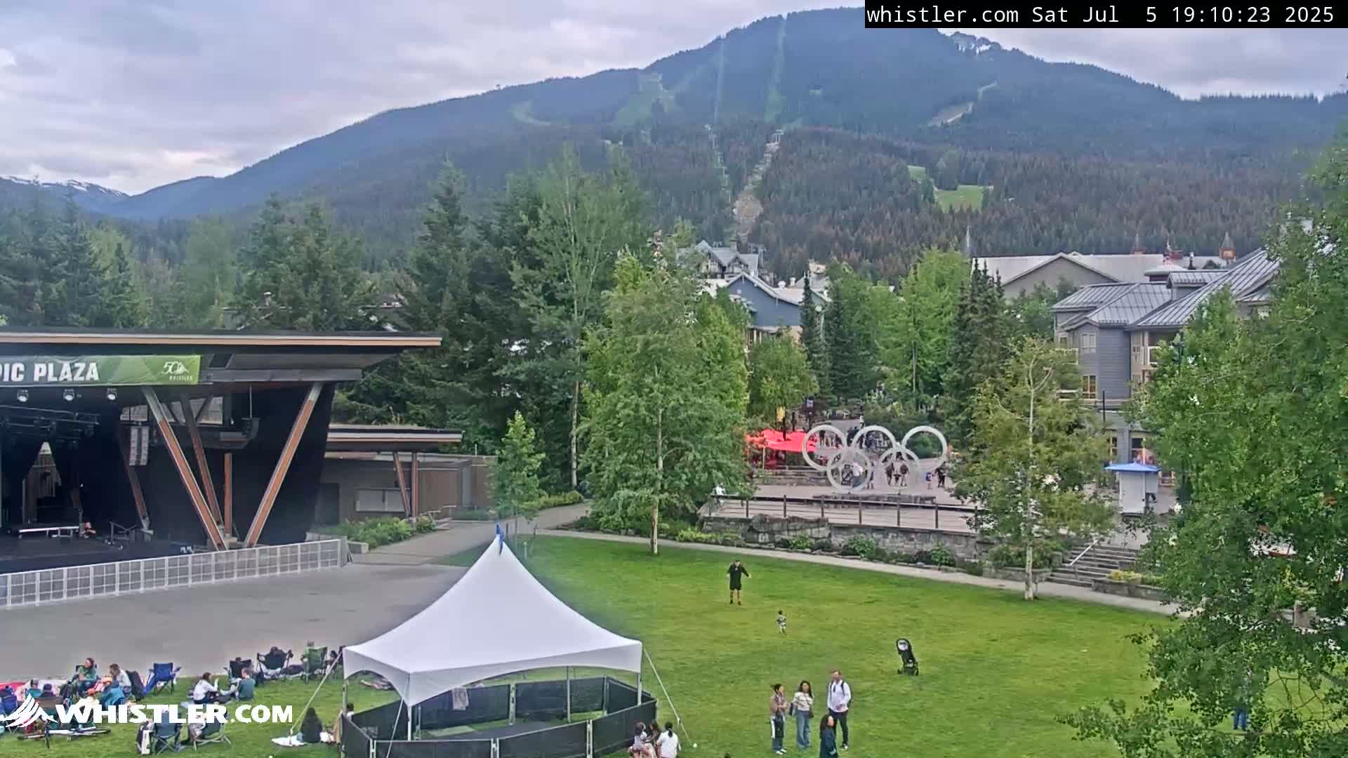 Whistler Downtown &  Olympic Plaza Live Cam - Whistler,  Squamish-Lillooet, Sea to Sky Country, Bristish Columbia, Canada