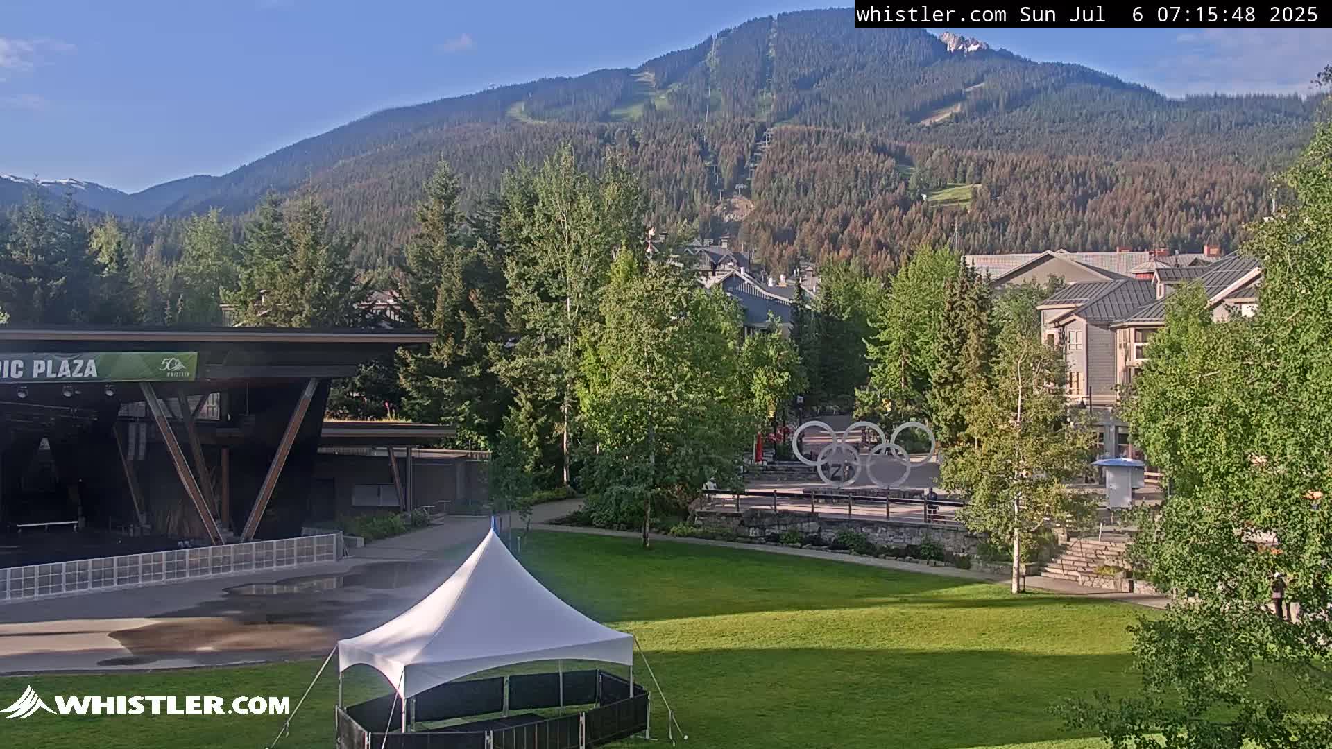 Whistler Downtown &  Olympic Plaza Live Cam - Whistler,  Squamish-Lillooet, Sea to Sky Country, Bristish Columbia, Canada