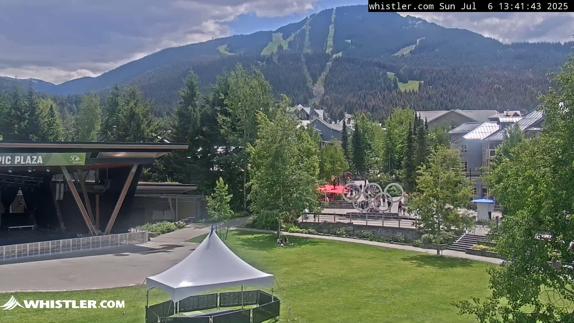 Whistler Downtown &  Olympic Plaza Live Cam - Whistler,  Squamish-Lillooet, Sea to Sky Country, Bristish Columbia, Canada