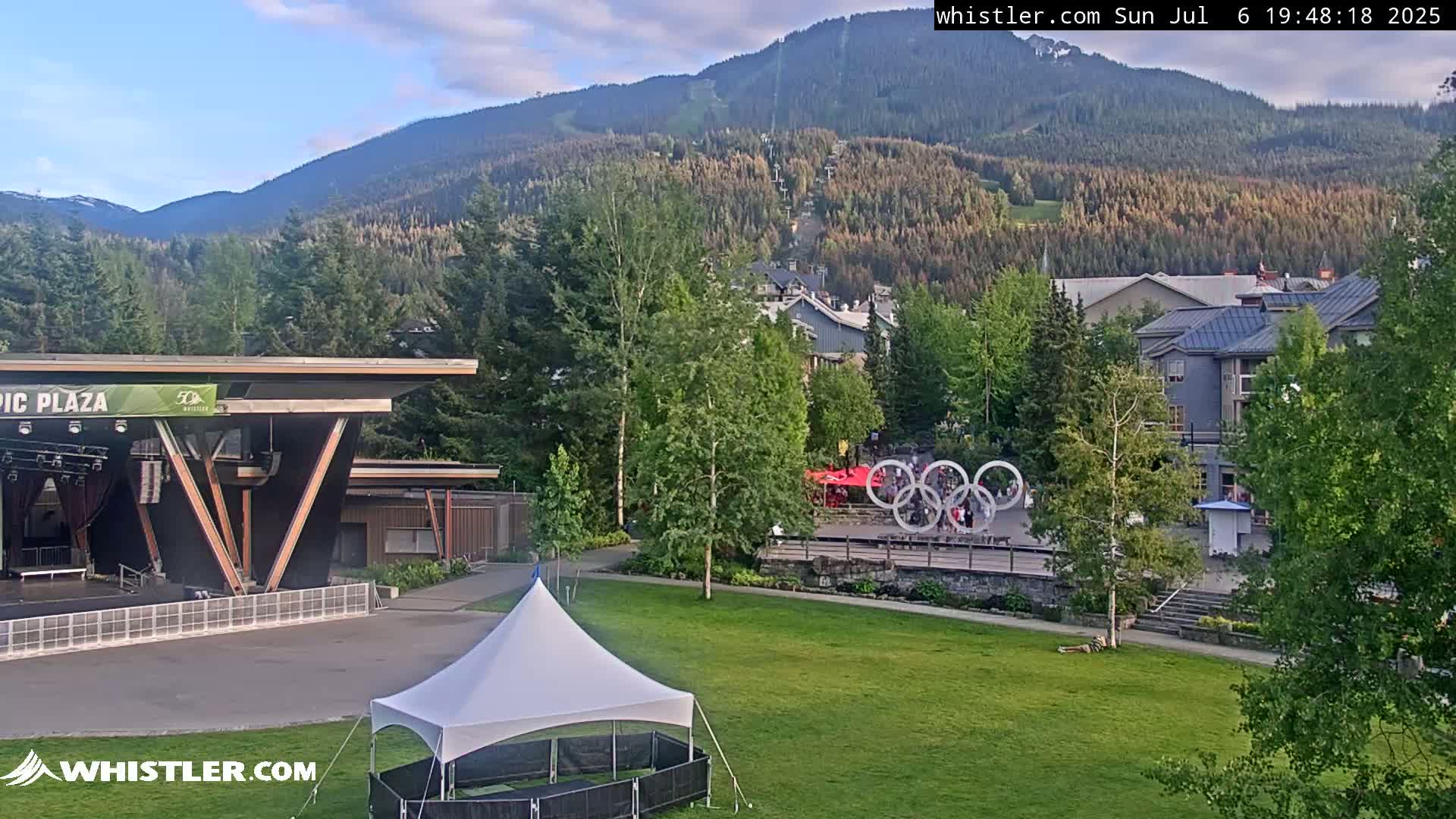 Whistler Downtown &  Olympic Plaza Live Cam - Whistler,  Squamish-Lillooet, Sea to Sky Country, Bristish Columbia, Canada