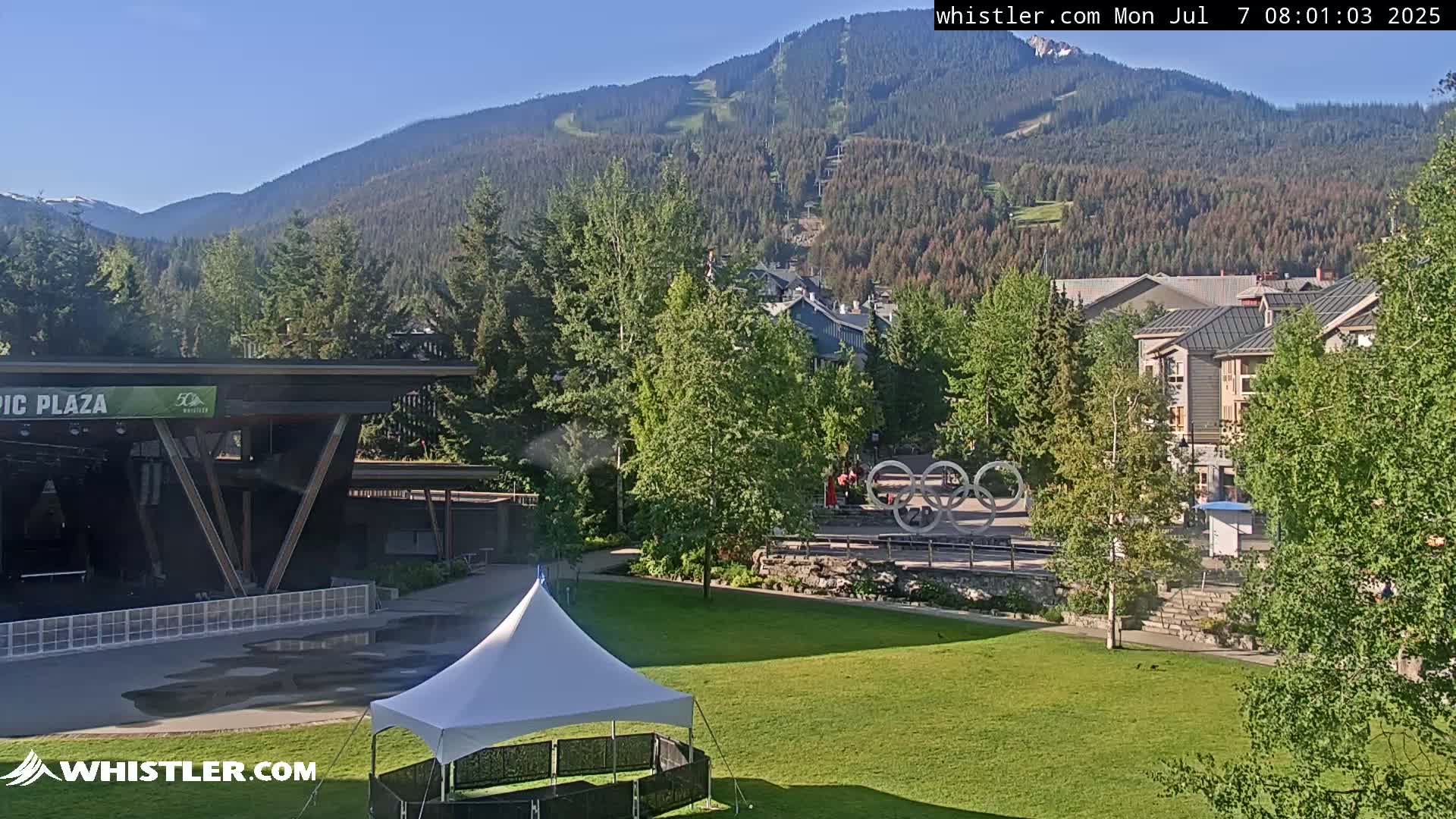 Whistler Downtown &  Olympic Plaza Live Cam - Whistler,  Squamish-Lillooet, Sea to Sky Country, Bristish Columbia, Canada