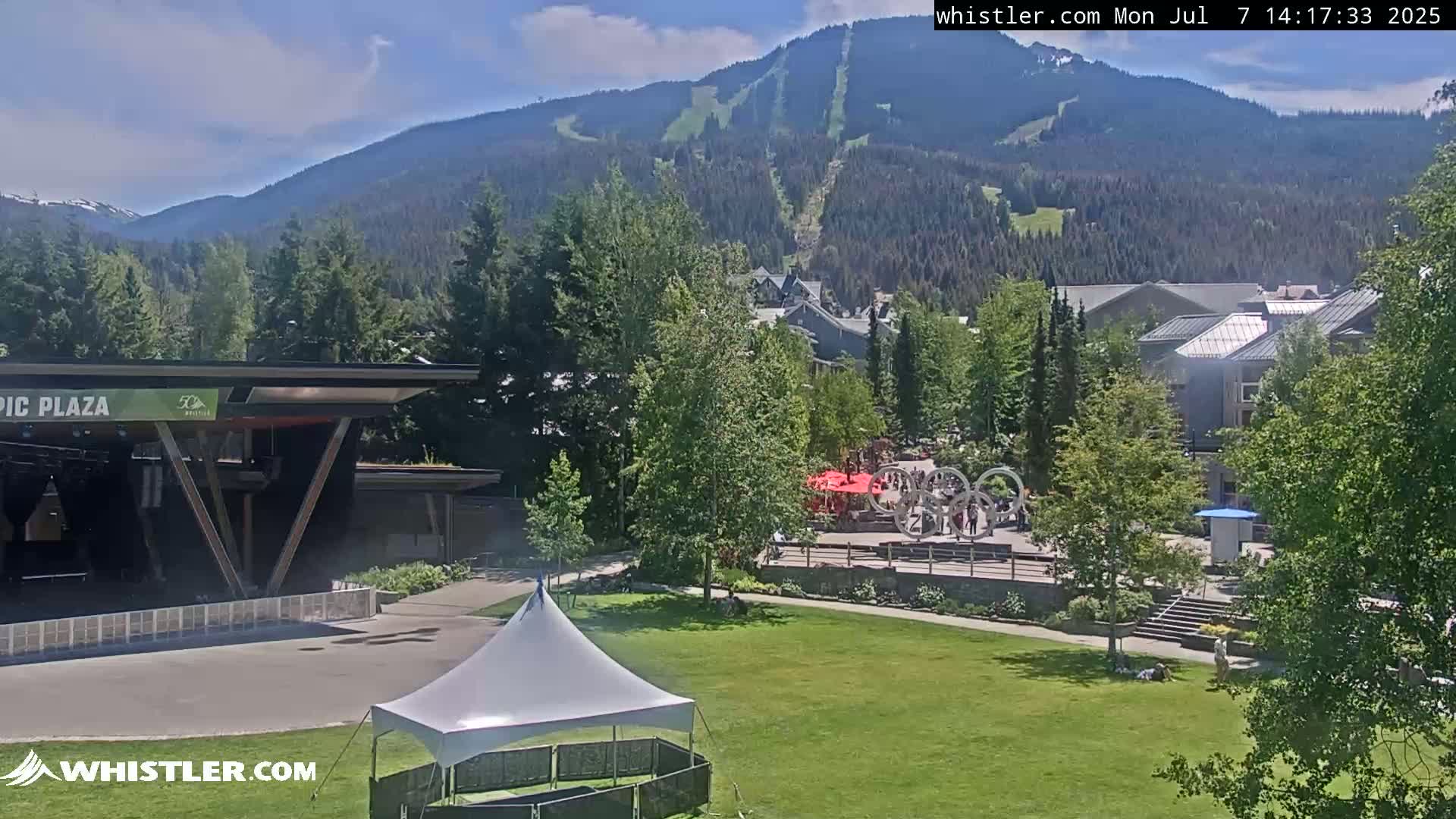 Whistler Downtown &  Olympic Plaza Live Cam - Whistler,  Squamish-Lillooet, Sea to Sky Country, Bristish Columbia, Canada