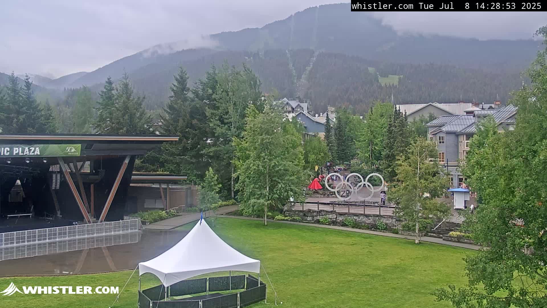 Whistler Downtown &  Olympic Plaza Live Cam - Whistler,  Squamish-Lillooet, Sea to Sky Country, Bristish Columbia, Canada