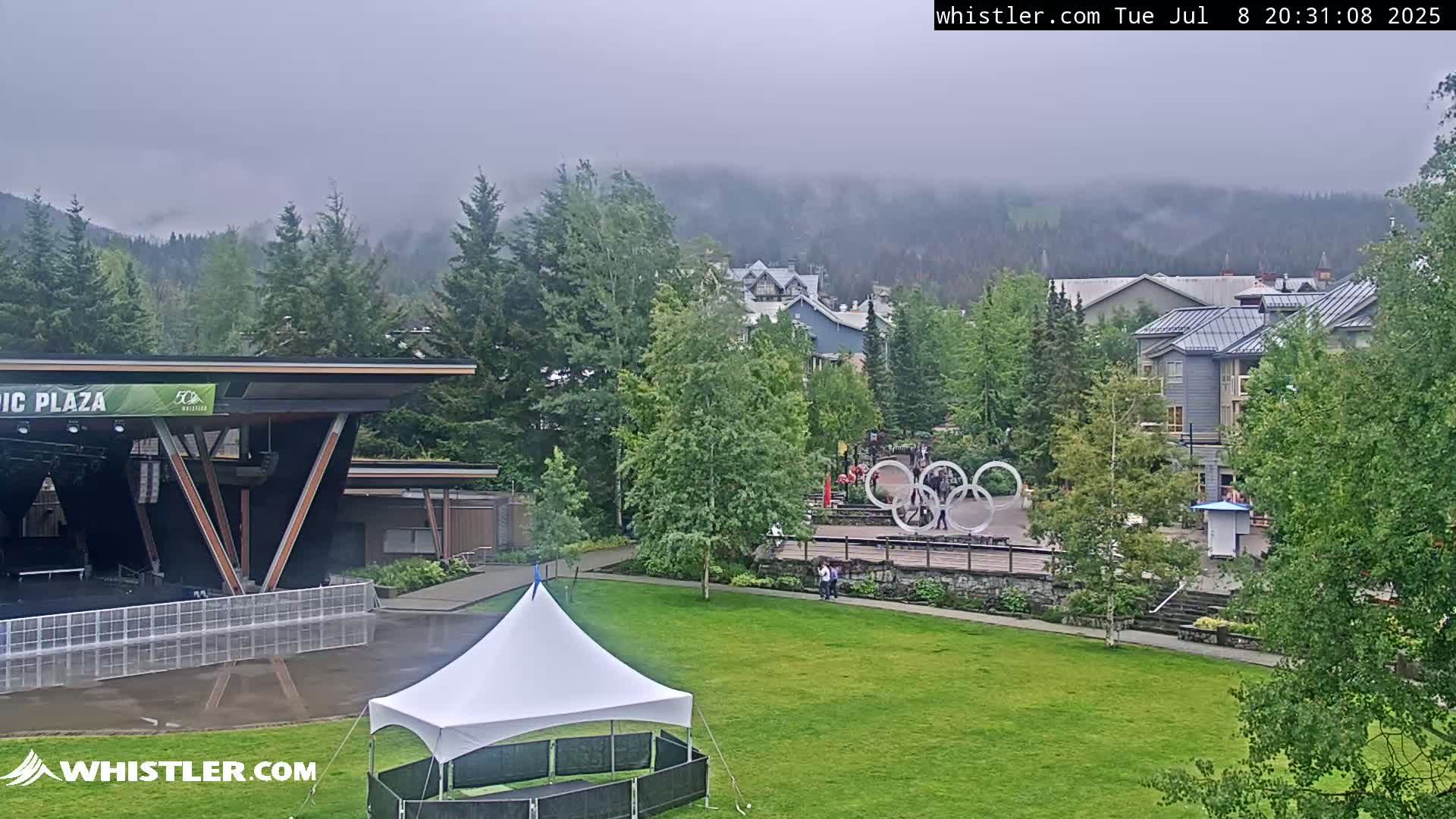 Whistler Downtown &  Olympic Plaza Live Cam - Whistler,  Squamish-Lillooet, Sea to Sky Country, Bristish Columbia, Canada