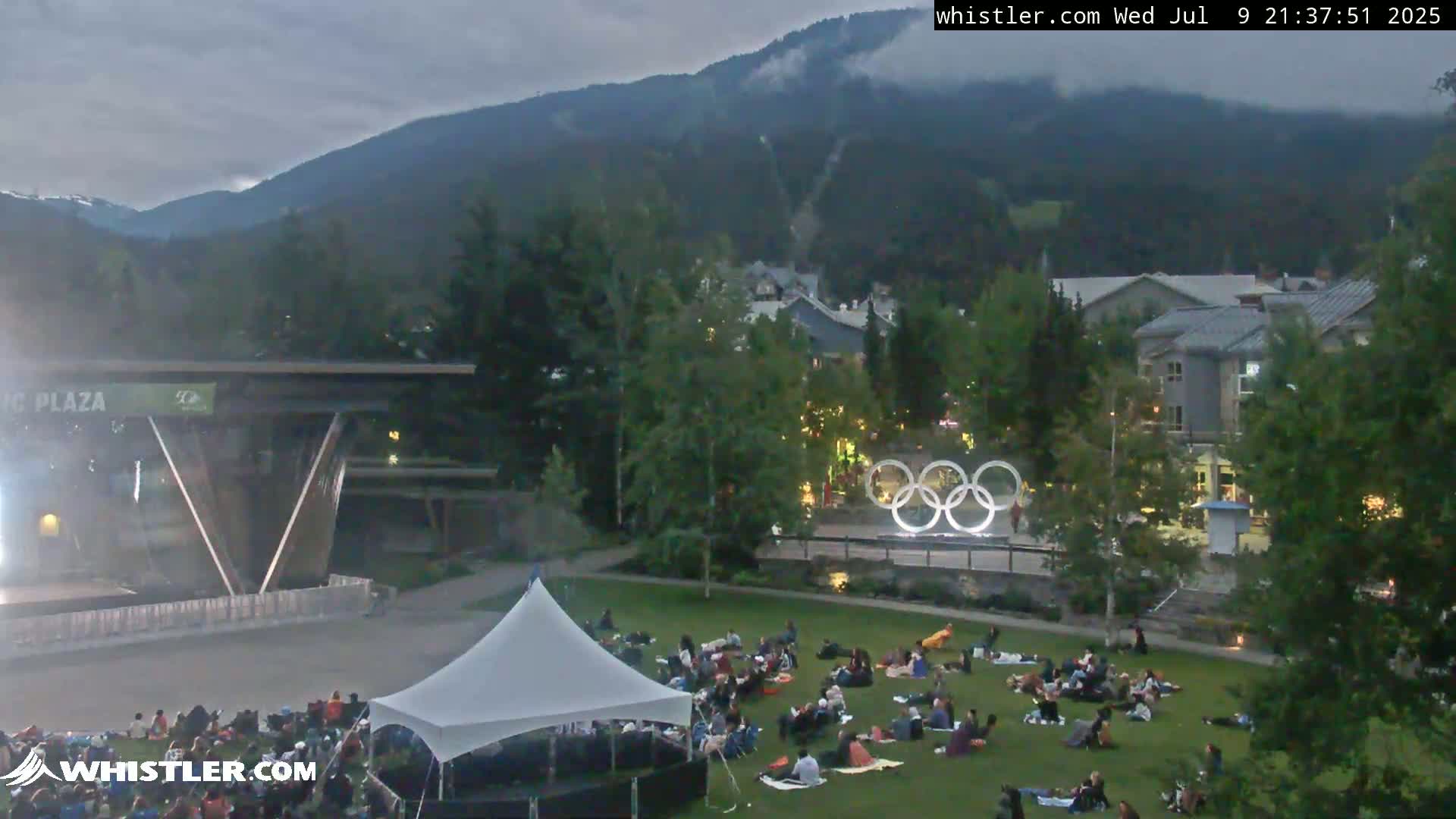 Whistler Downtown &  Olympic Plaza Live Cam - Whistler,  Squamish-Lillooet, Sea to Sky Country, Bristish Columbia, Canada