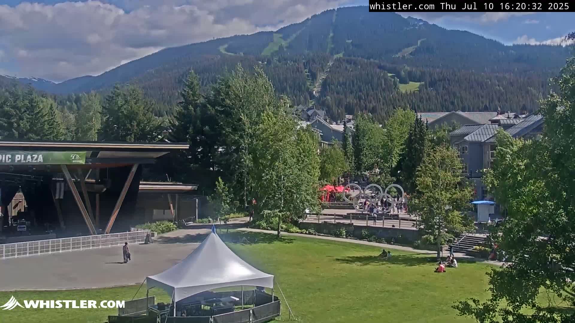 Whistler Downtown &  Olympic Plaza Live Cam - Whistler,  Squamish-Lillooet, Sea to Sky Country, Bristish Columbia, Canada