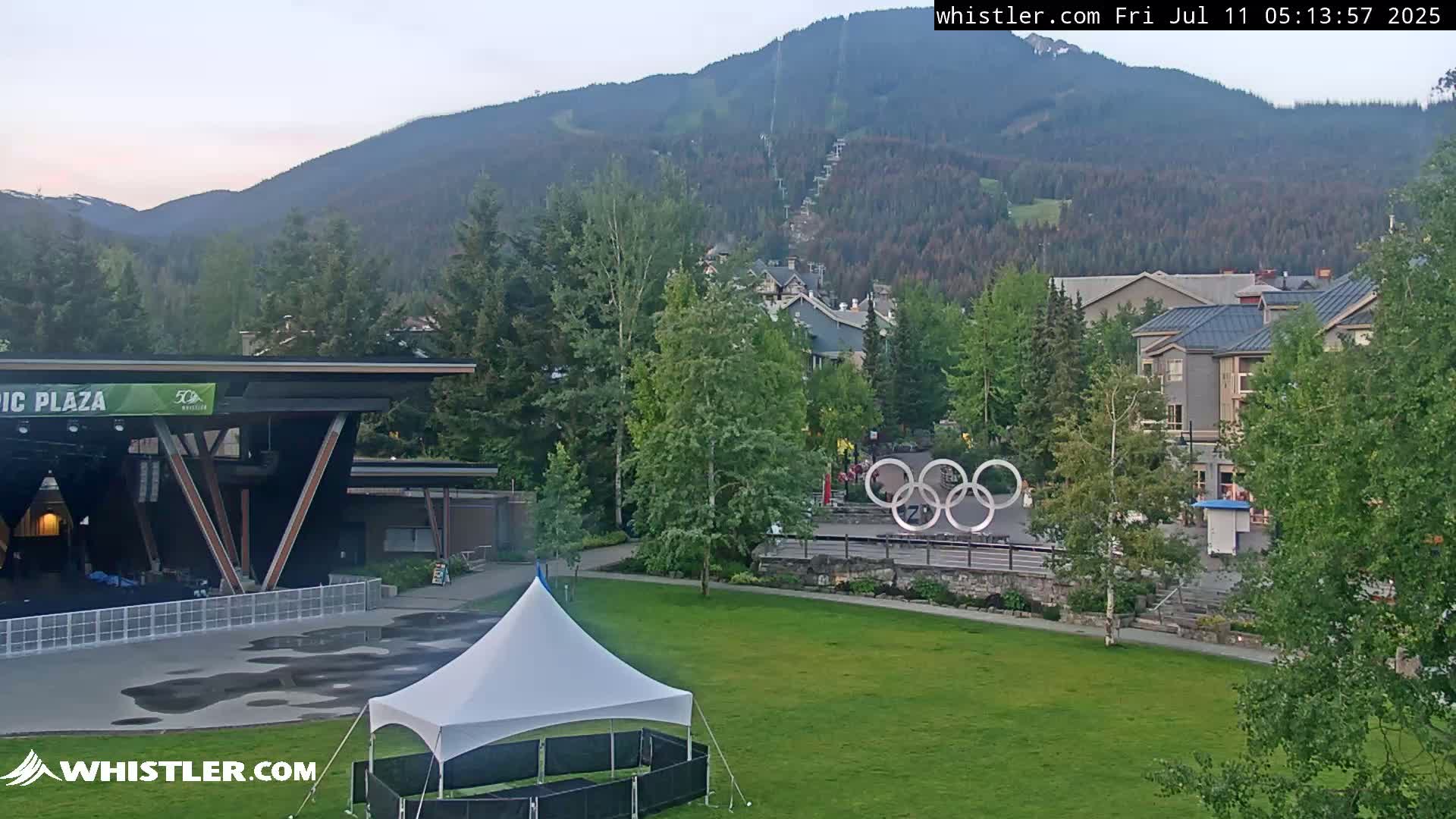Whistler Downtown &  Olympic Plaza Live Cam - Whistler,  Squamish-Lillooet, Sea to Sky Country, Bristish Columbia, Canada
