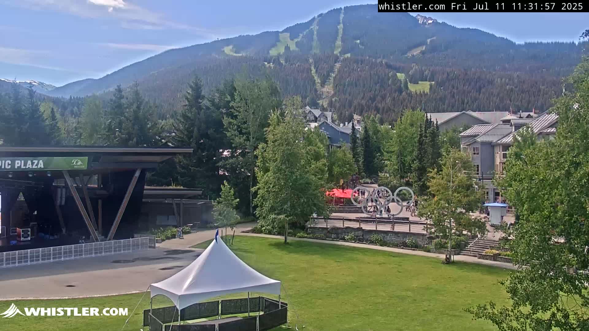 Whistler Downtown &  Olympic Plaza Live Cam - Whistler,  Squamish-Lillooet, Sea to Sky Country, Bristish Columbia, Canada