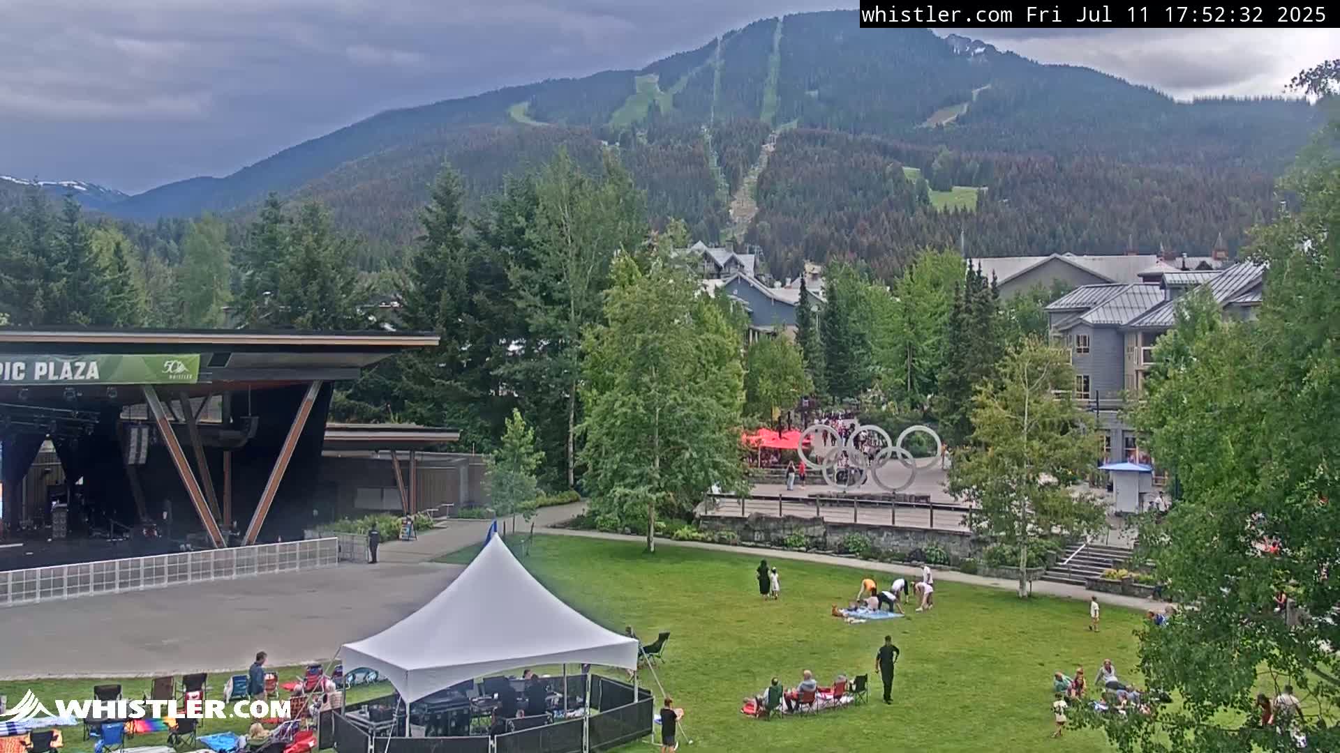 Whistler Downtown &  Olympic Plaza Live Cam - Whistler,  Squamish-Lillooet, Sea to Sky Country, Bristish Columbia, Canada
