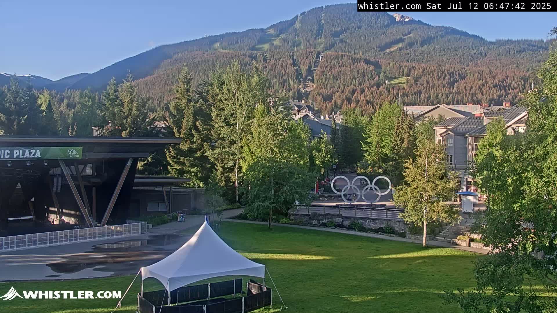 Whistler Downtown &  Olympic Plaza Live Cam - Whistler,  Squamish-Lillooet, Sea to Sky Country, Bristish Columbia, Canada