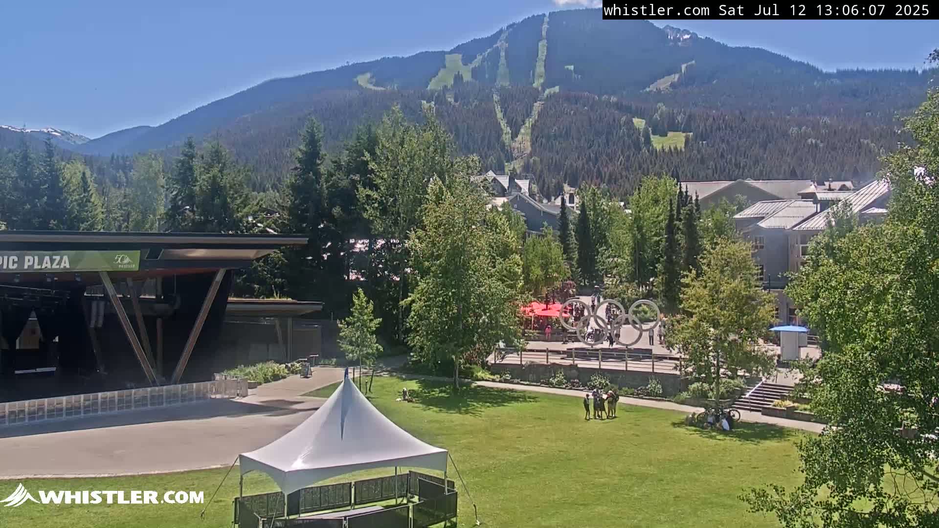 Whistler Downtown &  Olympic Plaza Live Cam - Whistler,  Squamish-Lillooet, Sea to Sky Country, Bristish Columbia, Canada