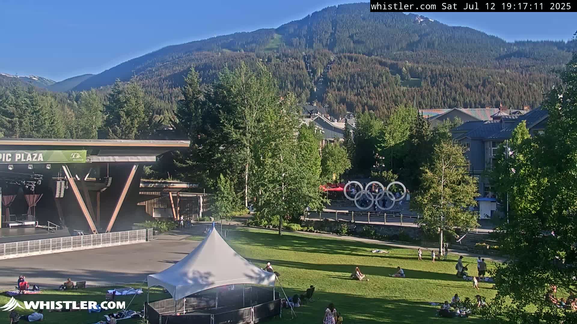 Whistler Downtown &  Olympic Plaza Live Cam - Whistler,  Squamish-Lillooet, Sea to Sky Country, Bristish Columbia, Canada