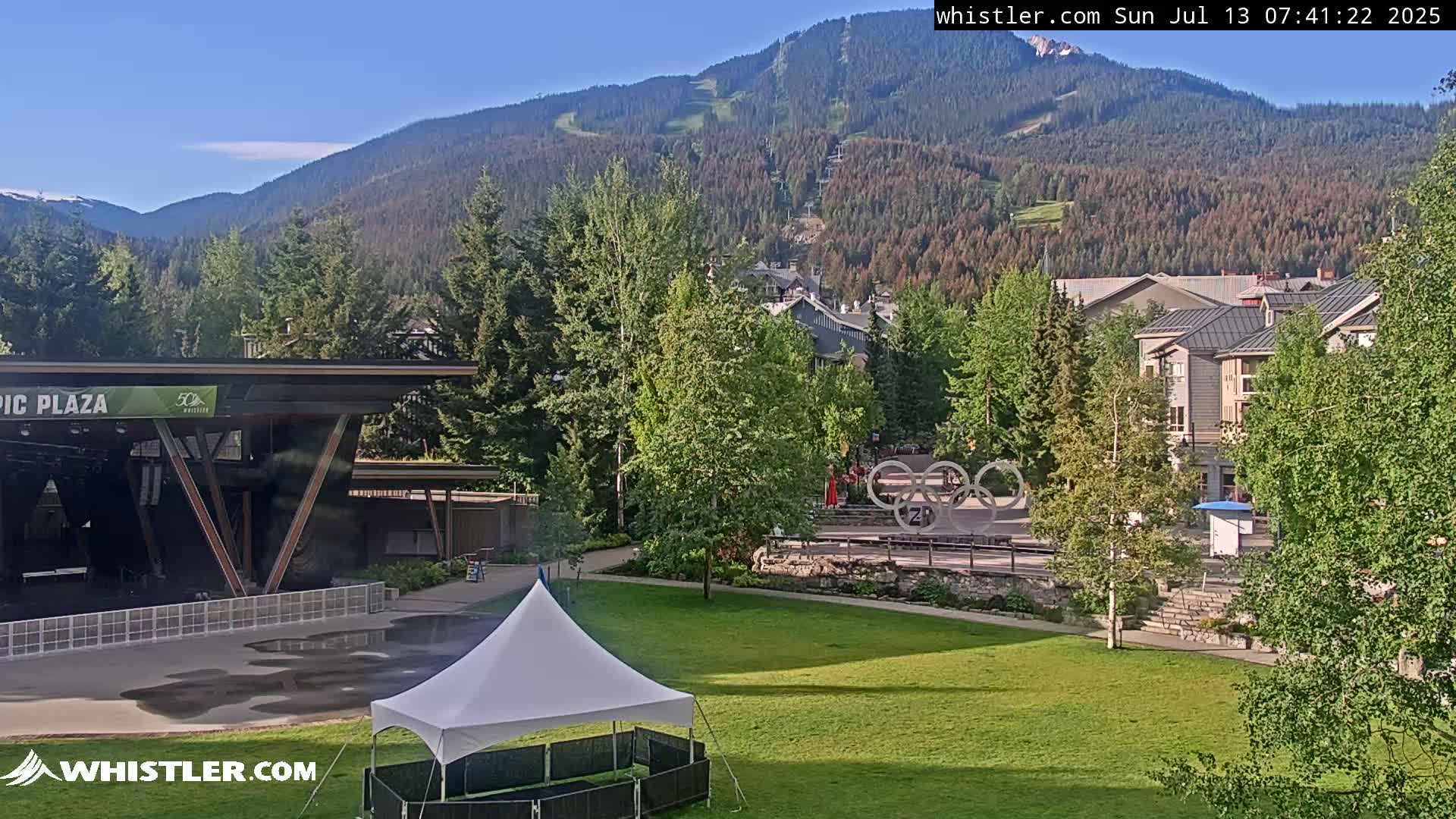 Whistler Downtown &  Olympic Plaza Live Cam - Whistler,  Squamish-Lillooet, Sea to Sky Country, Bristish Columbia, Canada