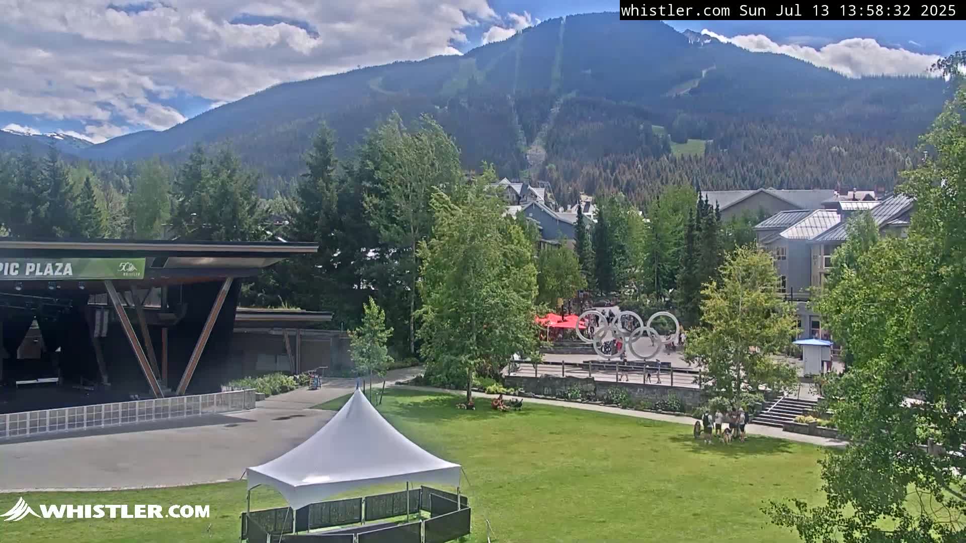 Whistler Downtown &  Olympic Plaza Live Cam - Whistler,  Squamish-Lillooet, Sea to Sky Country, Bristish Columbia, Canada