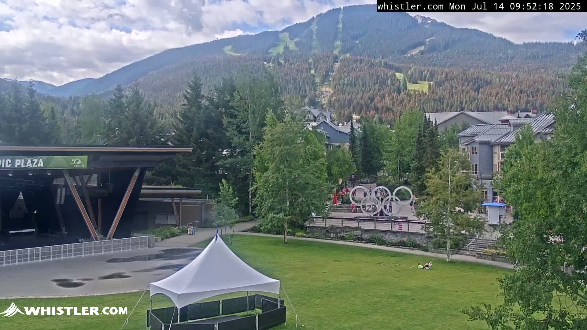 Whistler Downtown &  Olympic Plaza Live Cam - Whistler,  Squamish-Lillooet, Sea to Sky Country, Bristish Columbia, Canada