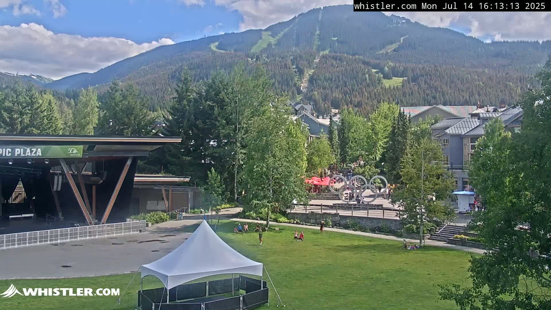 Whistler Downtown &  Olympic Plaza Live Cam - Whistler,  Squamish-Lillooet, Sea to Sky Country, Bristish Columbia, Canada