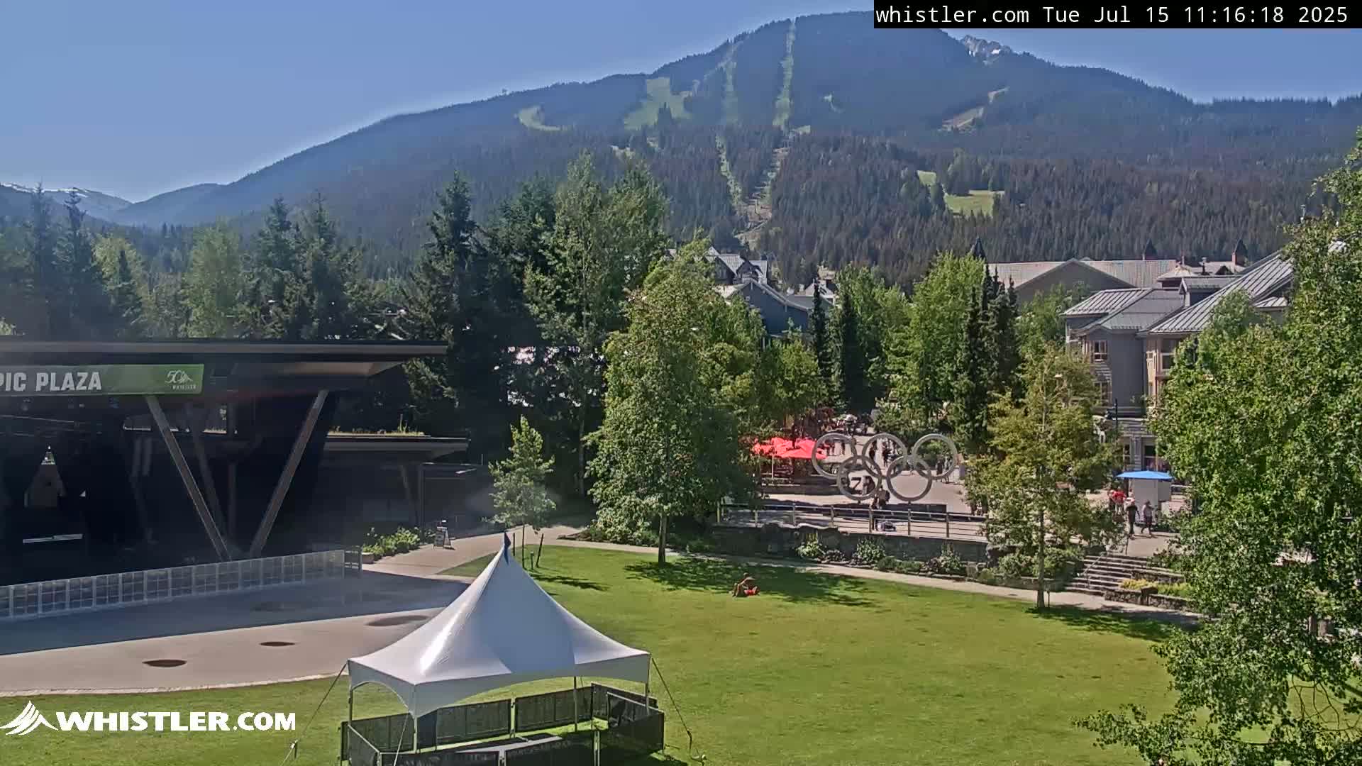 Whistler Downtown &  Olympic Plaza Live Cam - Whistler,  Squamish-Lillooet, Sea to Sky Country, Bristish Columbia, Canada
