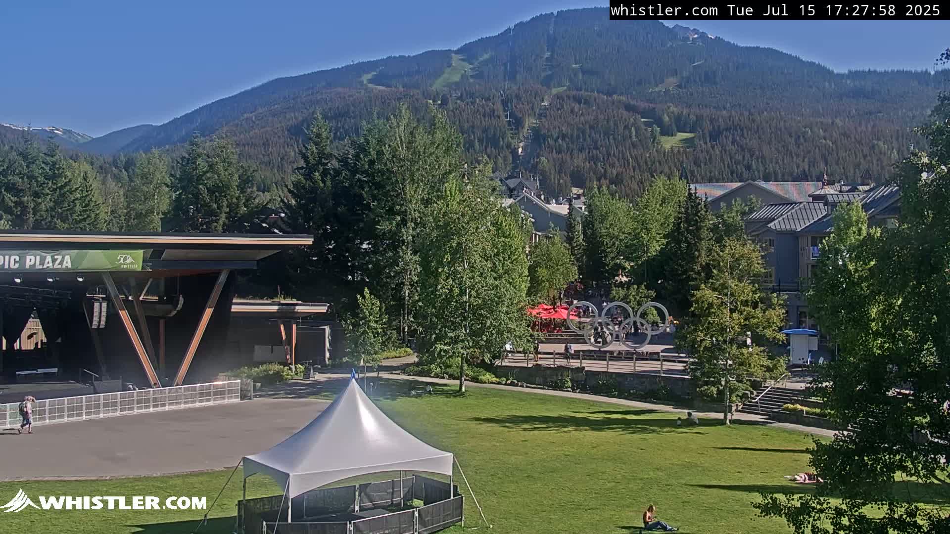 Whistler Downtown &  Olympic Plaza Live Cam - Whistler,  Squamish-Lillooet, Sea to Sky Country, Bristish Columbia, Canada