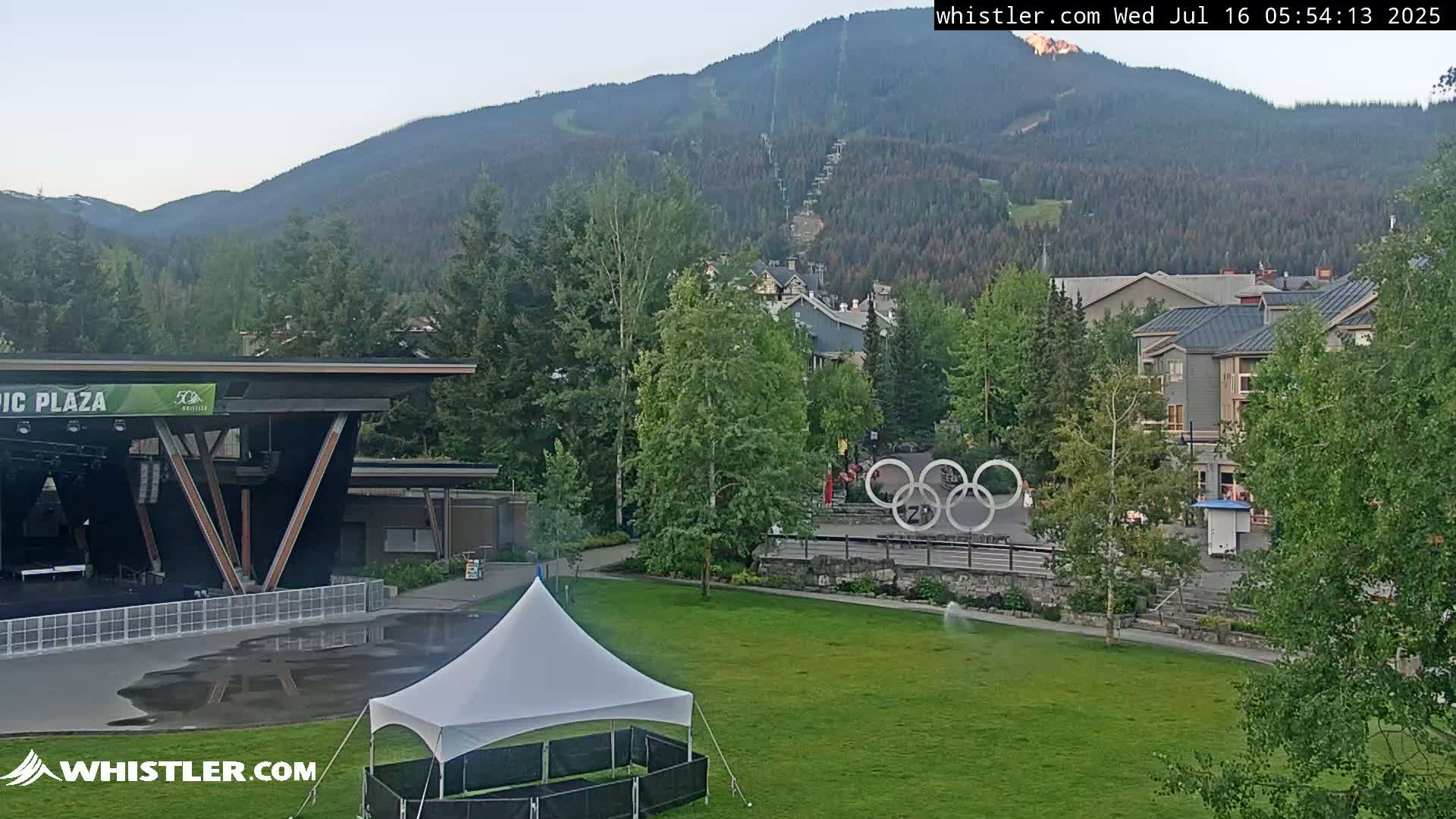 Whistler Downtown &  Olympic Plaza Live Cam - Whistler,  Squamish-Lillooet, Sea to Sky Country, Bristish Columbia, Canada