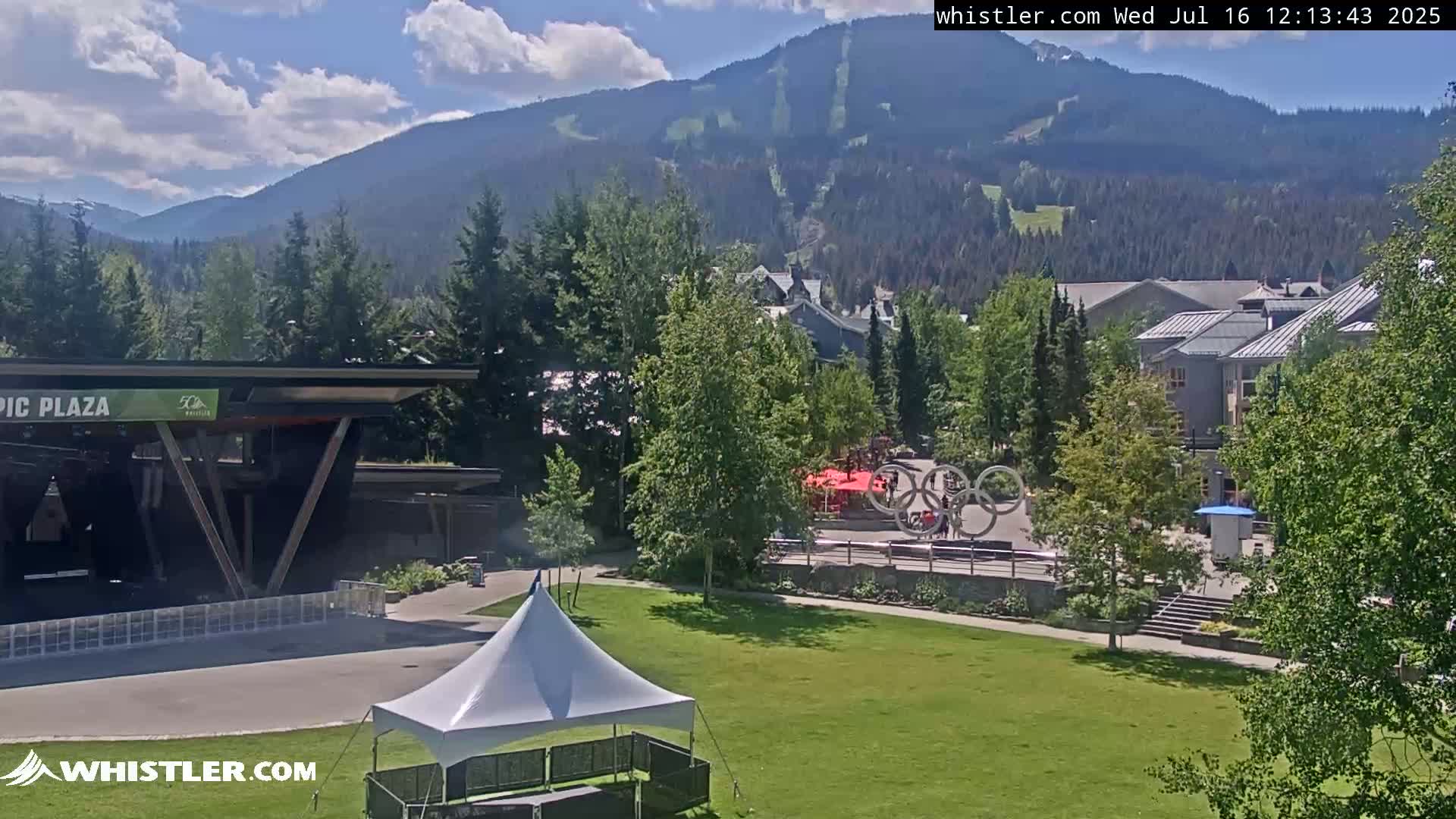 Whistler Downtown &  Olympic Plaza Live Cam - Whistler,  Squamish-Lillooet, Sea to Sky Country, Bristish Columbia, Canada