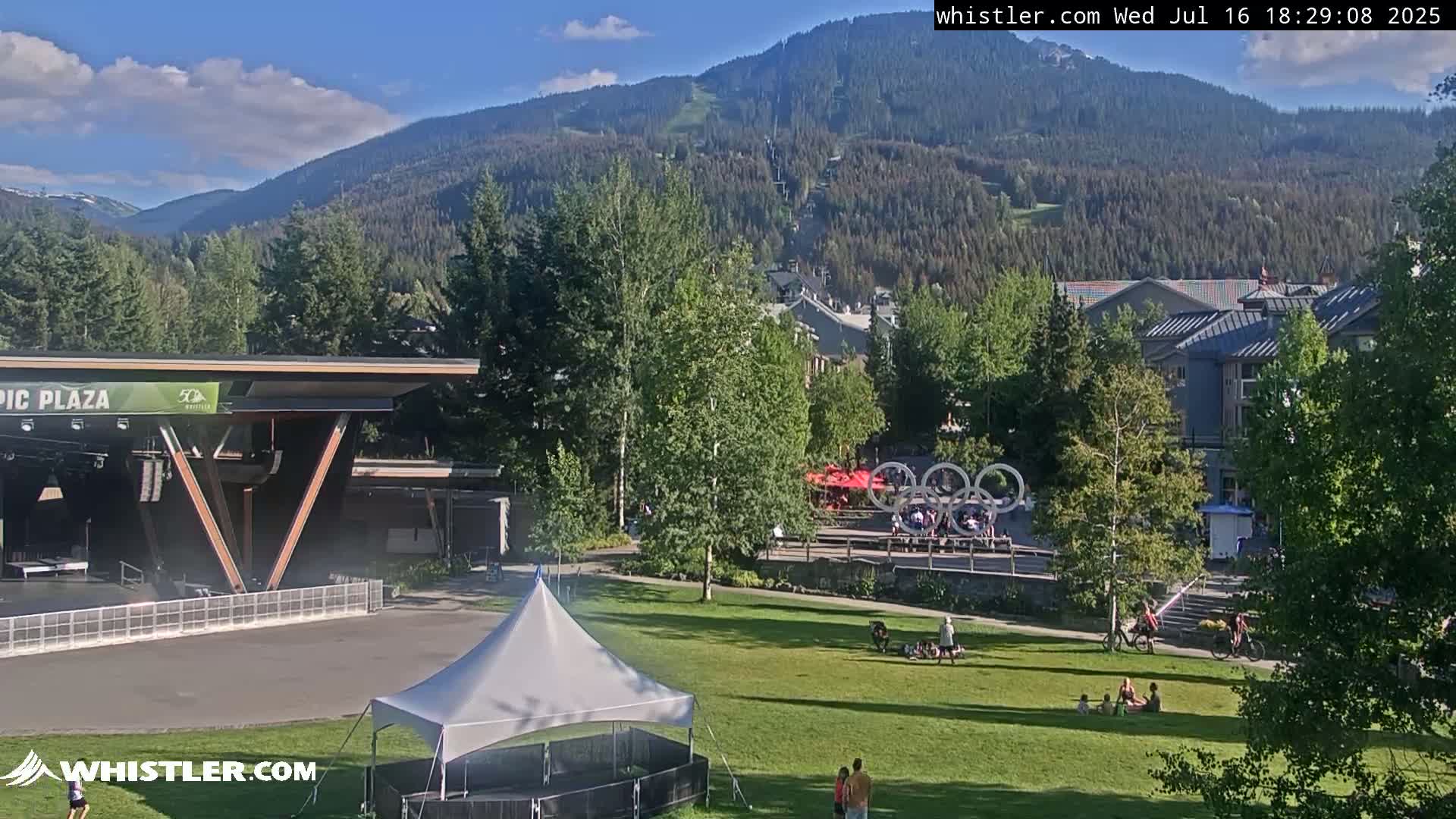 Whistler Downtown &  Olympic Plaza Live Cam - Whistler,  Squamish-Lillooet, Sea to Sky Country, Bristish Columbia, Canada
