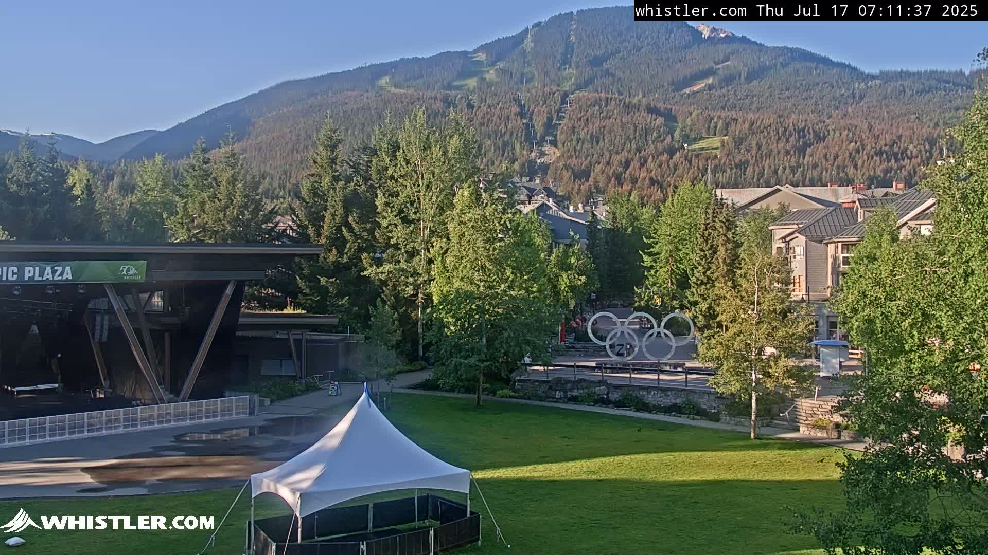 Whistler Downtown &  Olympic Plaza Live Cam - Whistler,  Squamish-Lillooet, Sea to Sky Country, Bristish Columbia, Canada