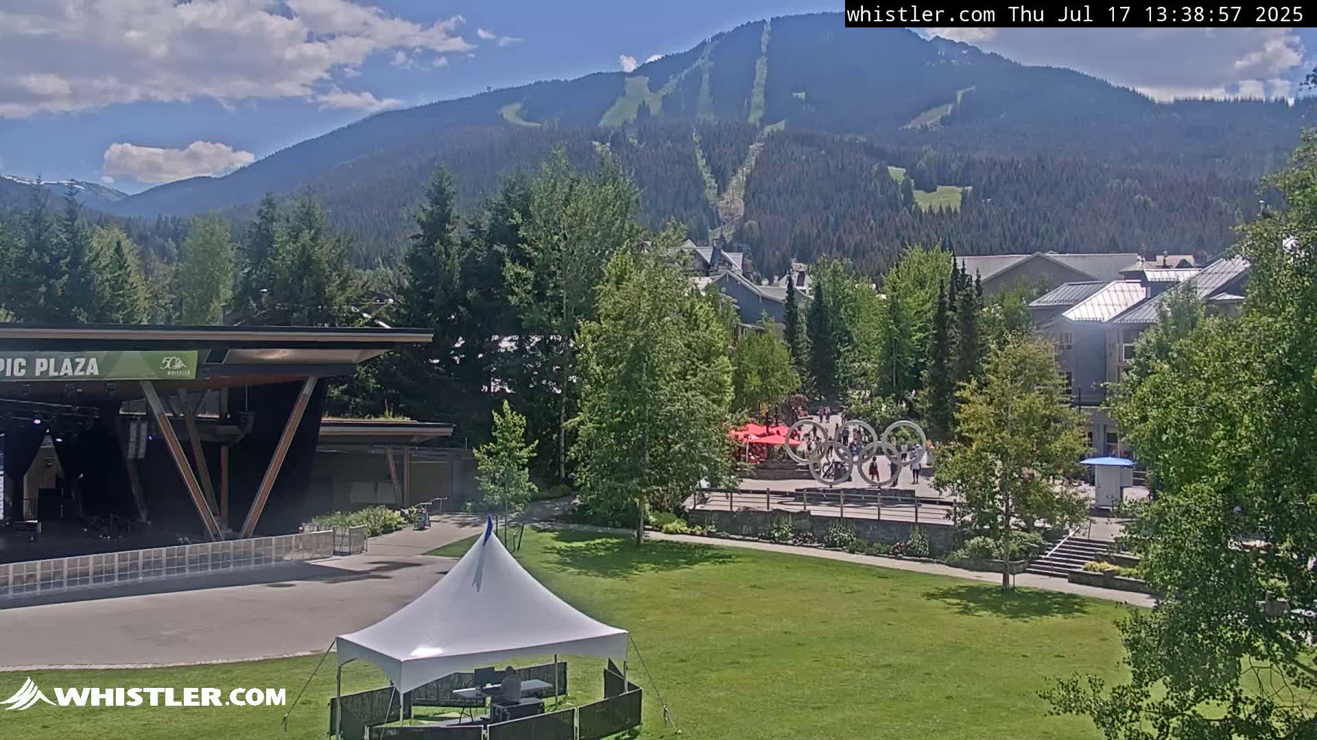 Whistler Downtown &  Olympic Plaza Live Cam - Whistler,  Squamish-Lillooet, Sea to Sky Country, Bristish Columbia, Canada