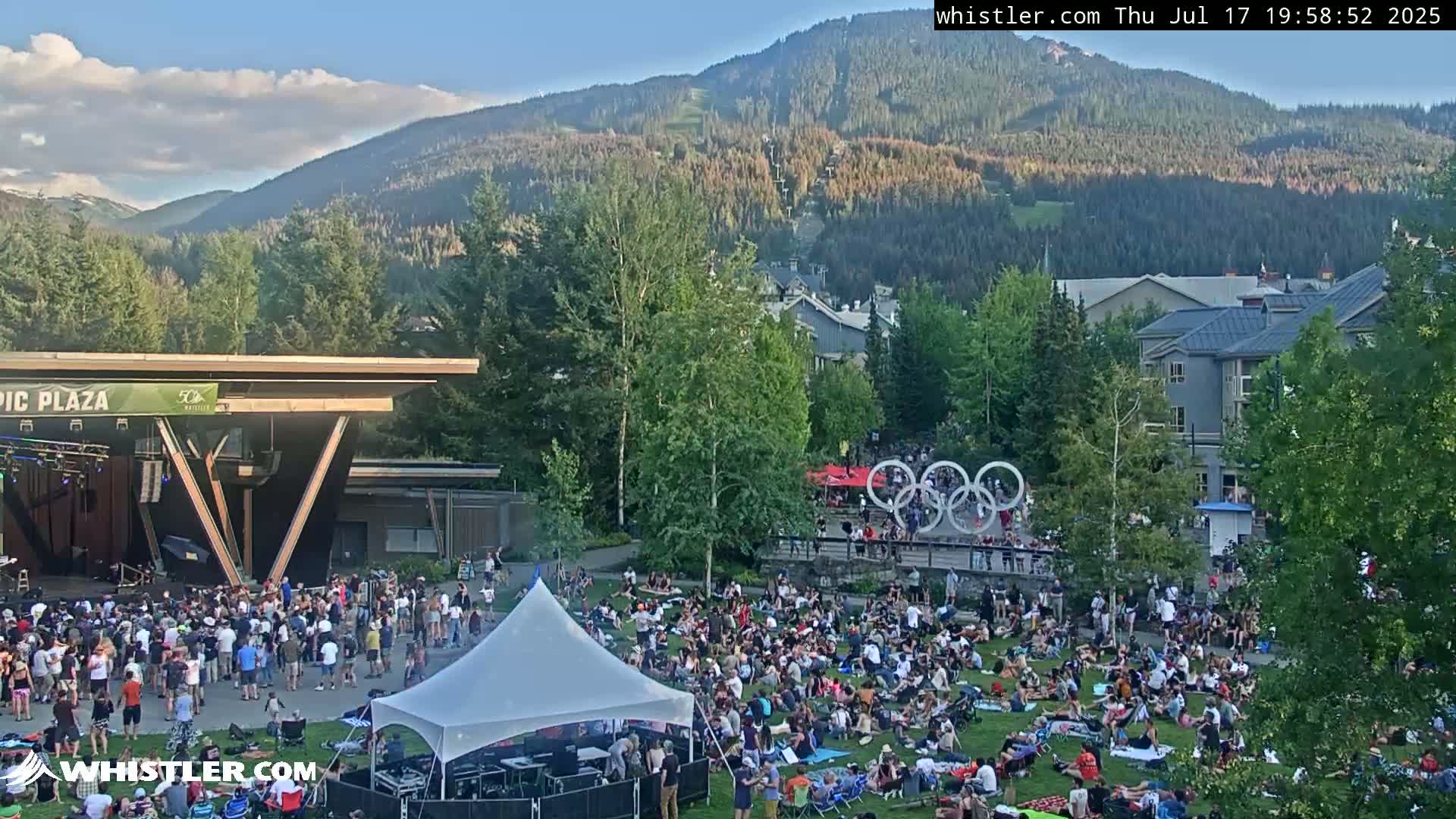 Whistler Downtown &  Olympic Plaza Live Cam - Whistler,  Squamish-Lillooet, Sea to Sky Country, Bristish Columbia, Canada