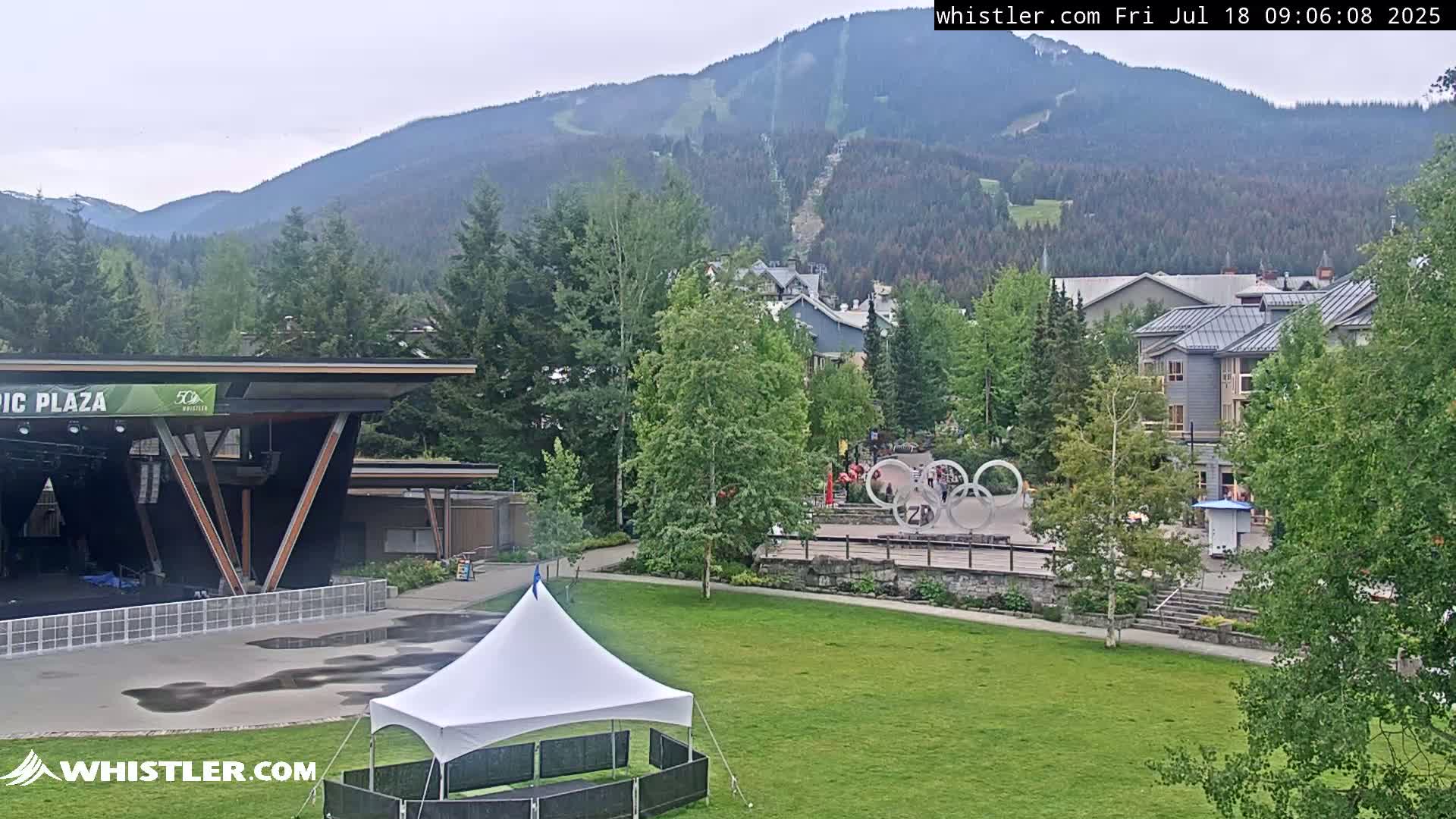 Whistler Downtown &  Olympic Plaza Live Cam - Whistler,  Squamish-Lillooet, Sea to Sky Country, Bristish Columbia, Canada