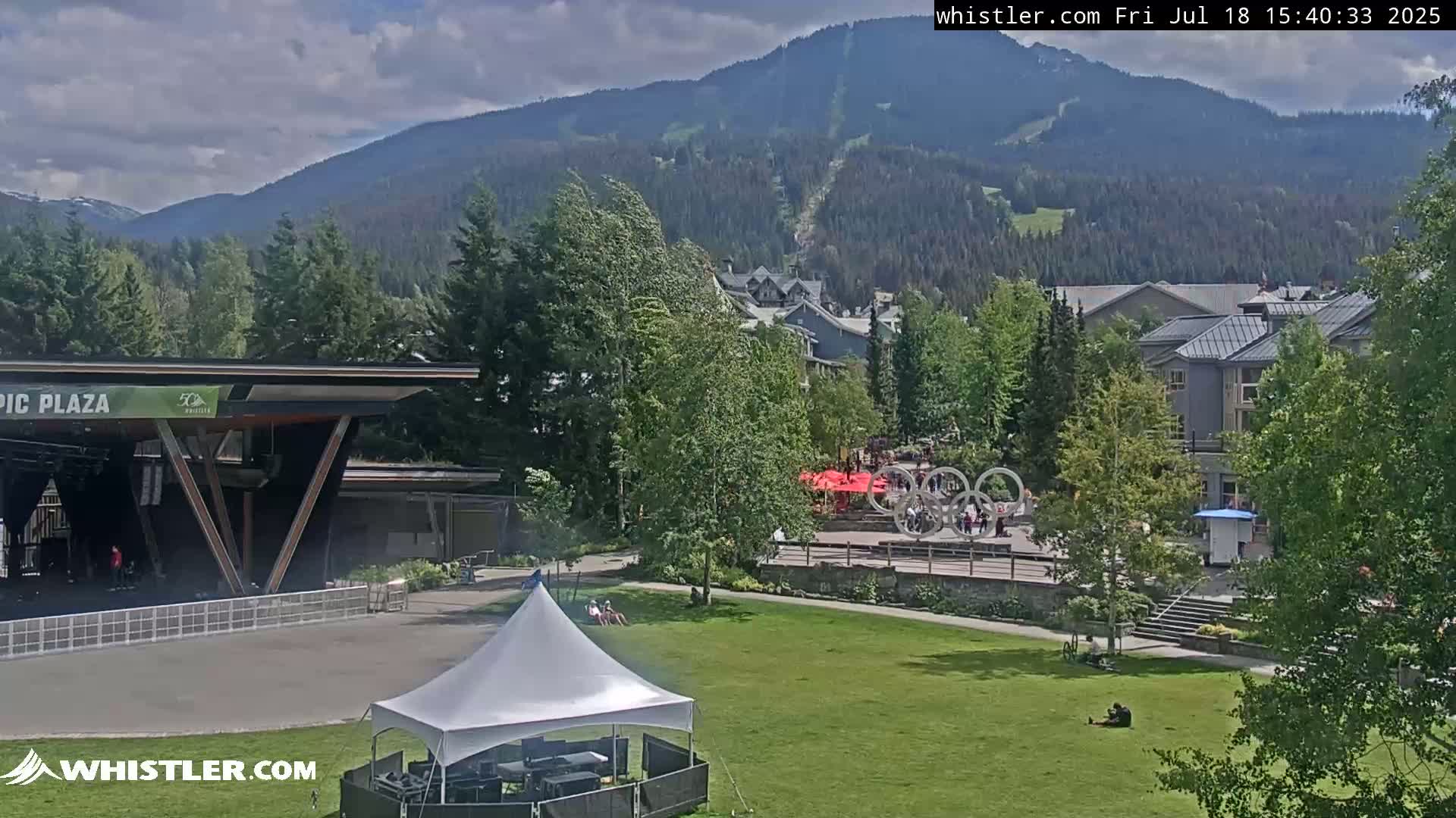 Whistler Downtown &  Olympic Plaza Live Cam - Whistler,  Squamish-Lillooet, Sea to Sky Country, Bristish Columbia, Canada