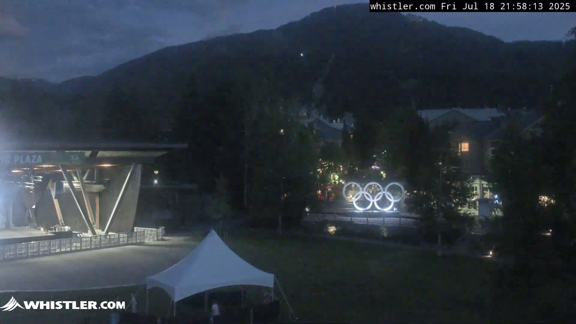 Whistler Downtown &  Olympic Plaza Live Cam - Whistler,  Squamish-Lillooet, Sea to Sky Country, Bristish Columbia, Canada