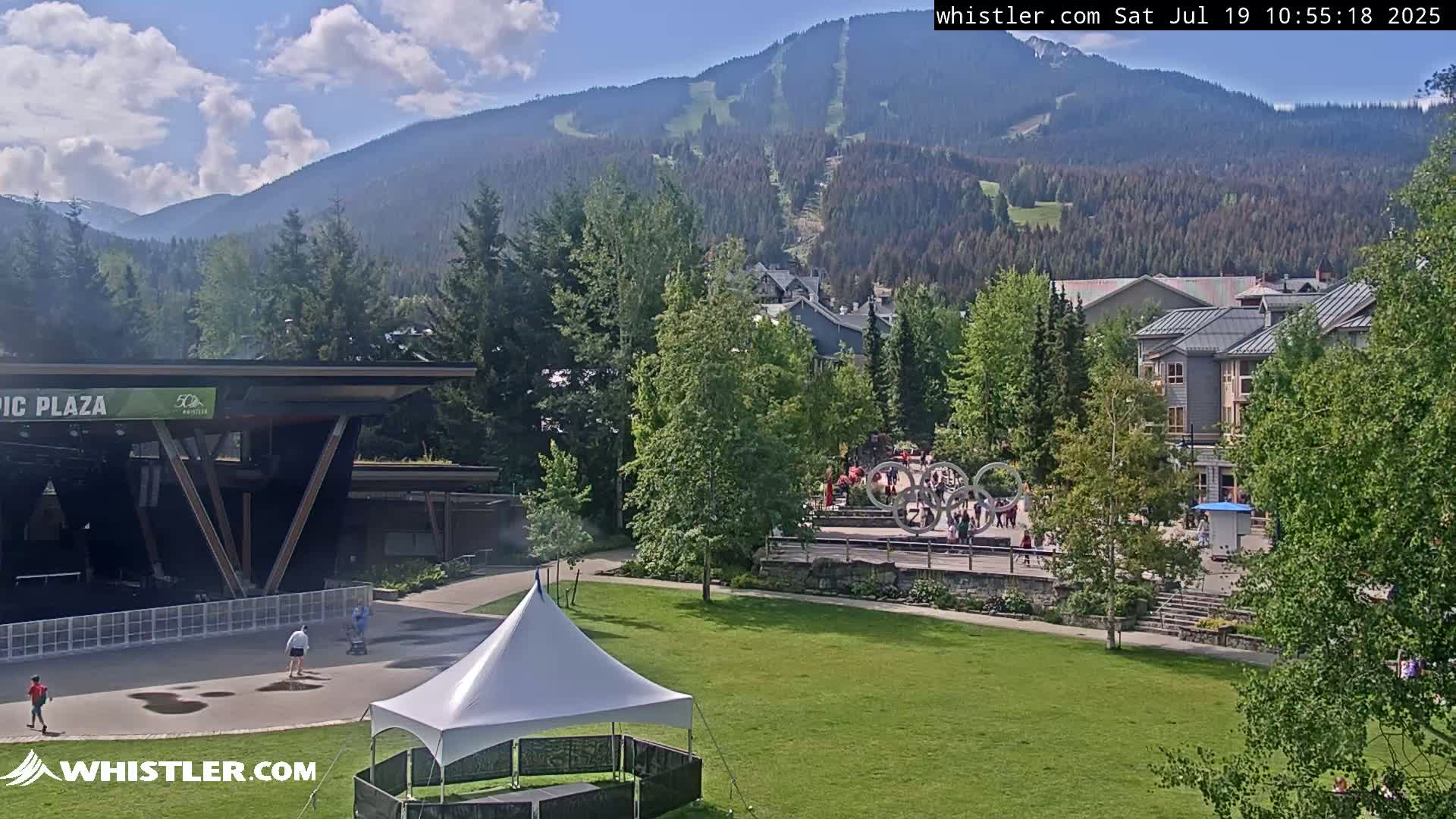 Whistler Downtown &  Olympic Plaza Live Cam - Whistler,  Squamish-Lillooet, Sea to Sky Country, Bristish Columbia, Canada