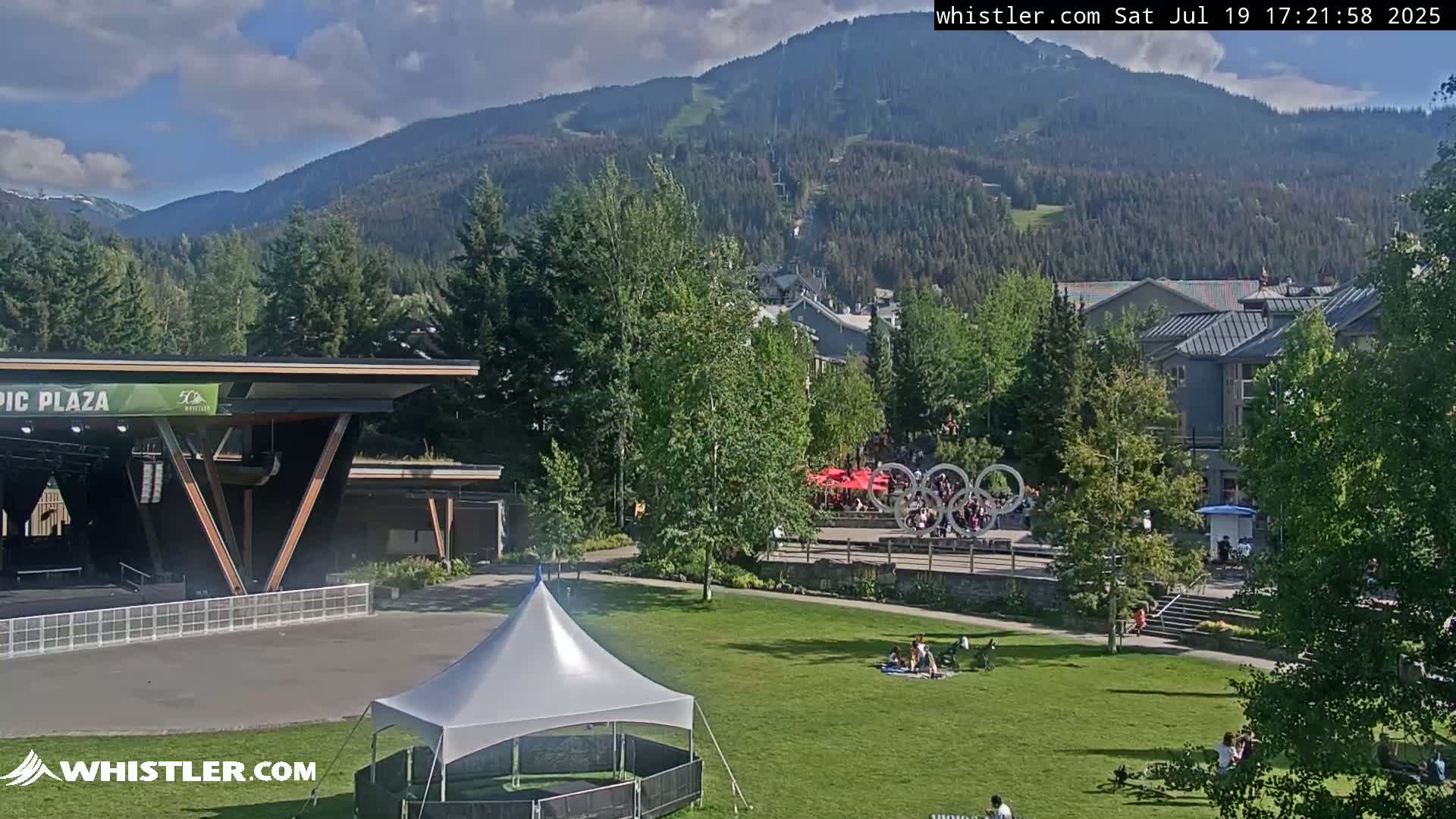 Whistler Downtown &  Olympic Plaza Live Cam - Whistler,  Squamish-Lillooet, Sea to Sky Country, Bristish Columbia, Canada
