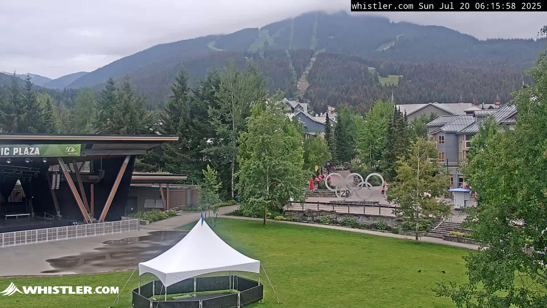Whistler Downtown &  Olympic Plaza Live Cam - Whistler,  Squamish-Lillooet, Sea to Sky Country, Bristish Columbia, Canada