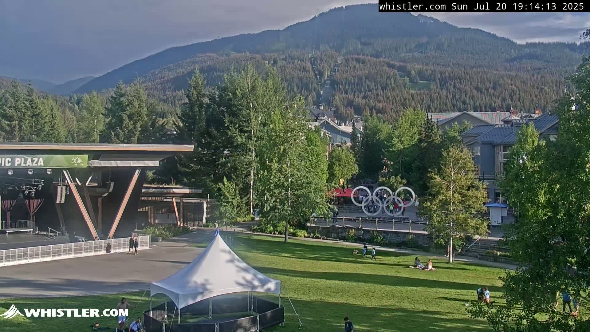 Whistler Downtown &  Olympic Plaza Live Cam - Whistler,  Squamish-Lillooet, Sea to Sky Country, Bristish Columbia, Canada