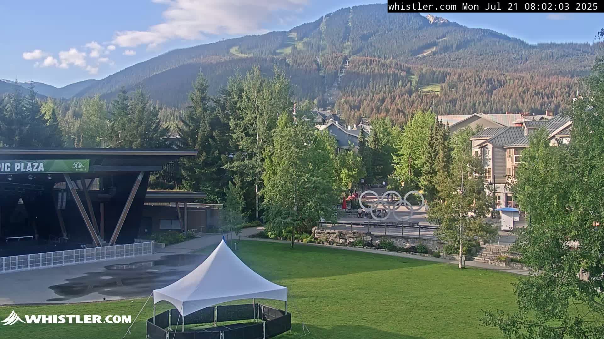 Whistler Downtown &  Olympic Plaza Live Cam - Whistler,  Squamish-Lillooet, Sea to Sky Country, Bristish Columbia, Canada