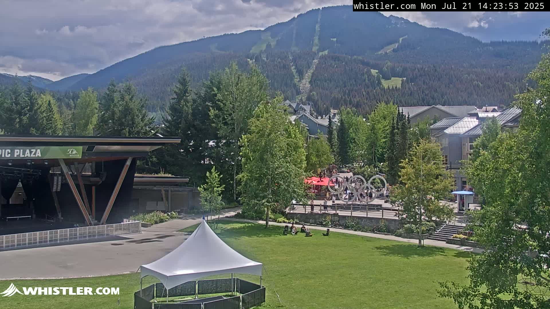 Whistler Downtown &  Olympic Plaza Live Cam - Whistler,  Squamish-Lillooet, Sea to Sky Country, Bristish Columbia, Canada