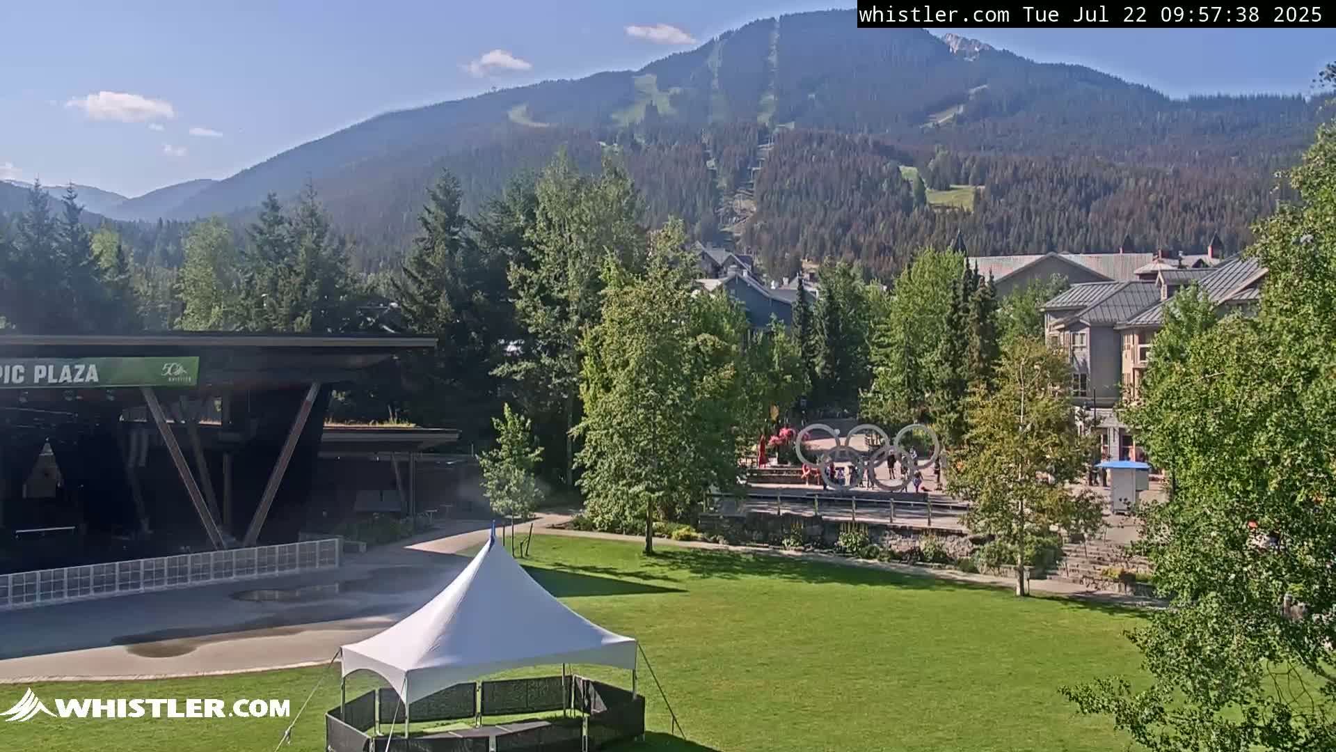 Whistler Downtown &  Olympic Plaza Live Cam - Whistler,  Squamish-Lillooet, Sea to Sky Country, Bristish Columbia, Canada