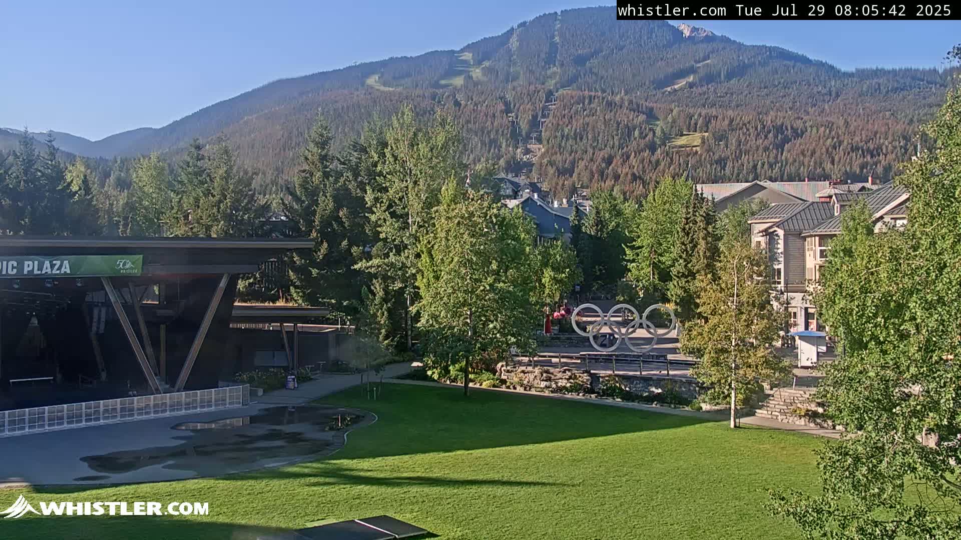 Whistler Downtown &  Olympic Plaza Live Cam - Whistler,  Squamish-Lillooet, Sea to Sky Country, Bristish Columbia, Canada