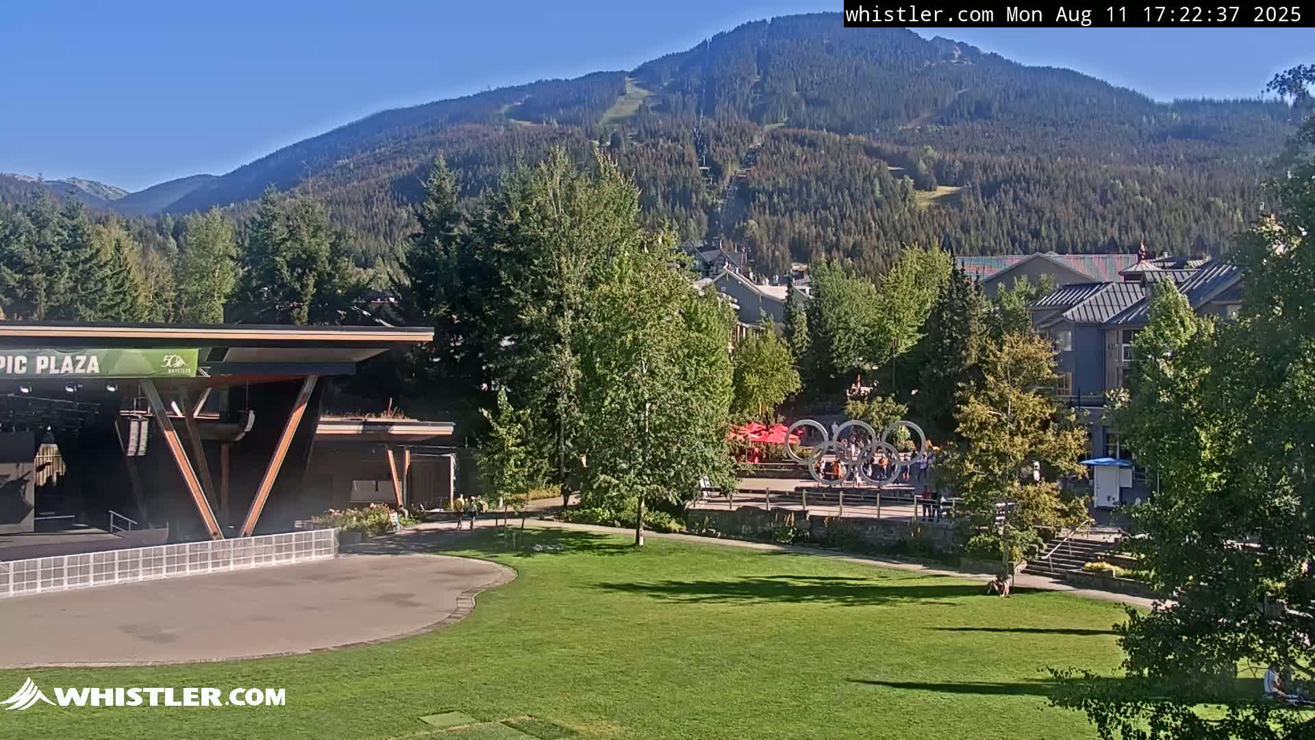 Whistler Downtown &  Olympic Plaza Live Cam - Whistler,  Squamish-Lillooet, Sea to Sky Country, Bristish Columbia, Canada