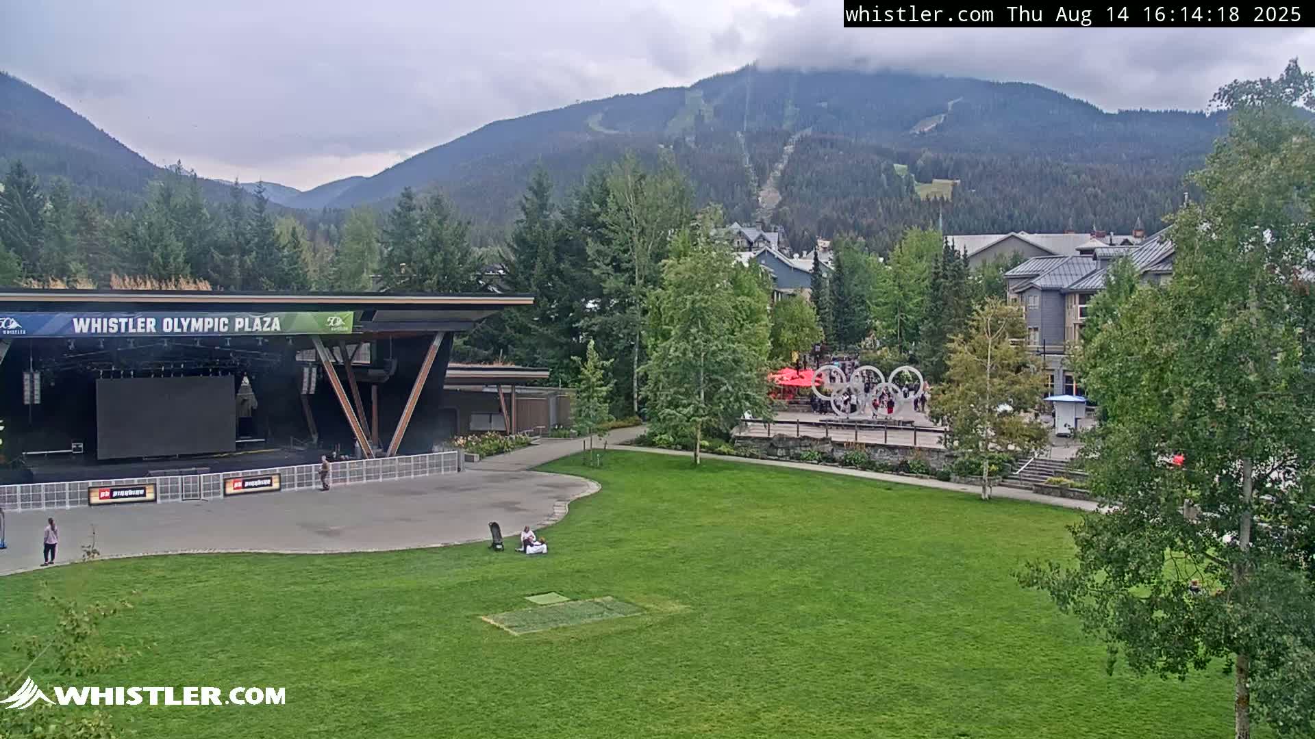 Whistler Downtown &  Olympic Plaza Live Cam - Whistler,  Squamish-Lillooet, Sea to Sky Country, Bristish Columbia, Canada