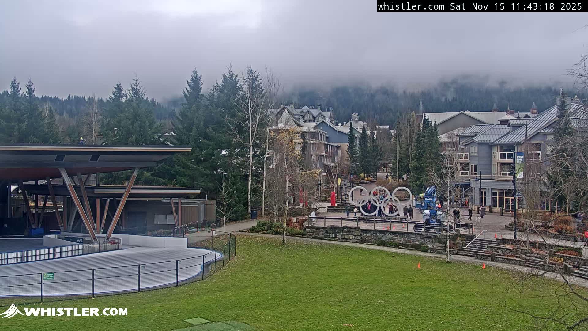 Whistler Downtown &  Olympic Plaza Live Cam - Whistler,  Squamish-Lillooet, Sea to Sky Country, Bristish Columbia, Canada